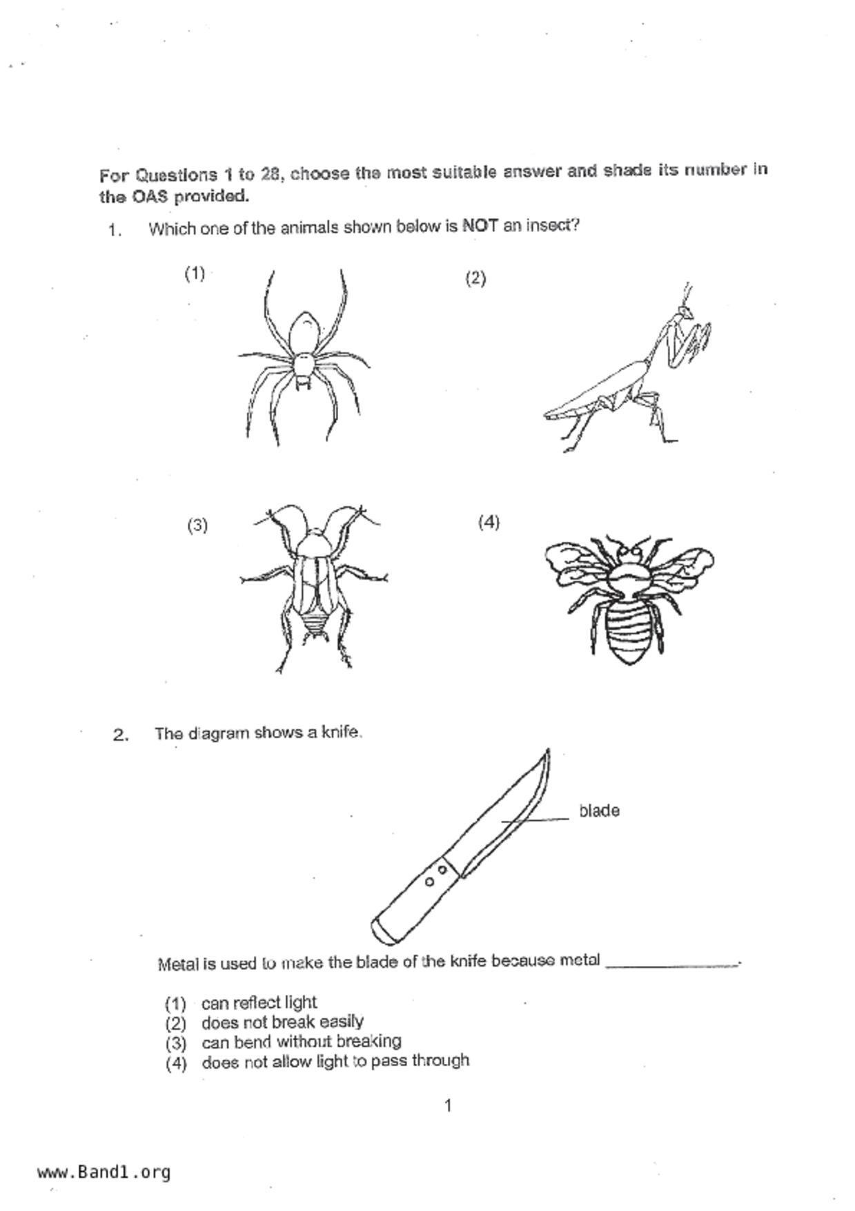 P4Science試卷