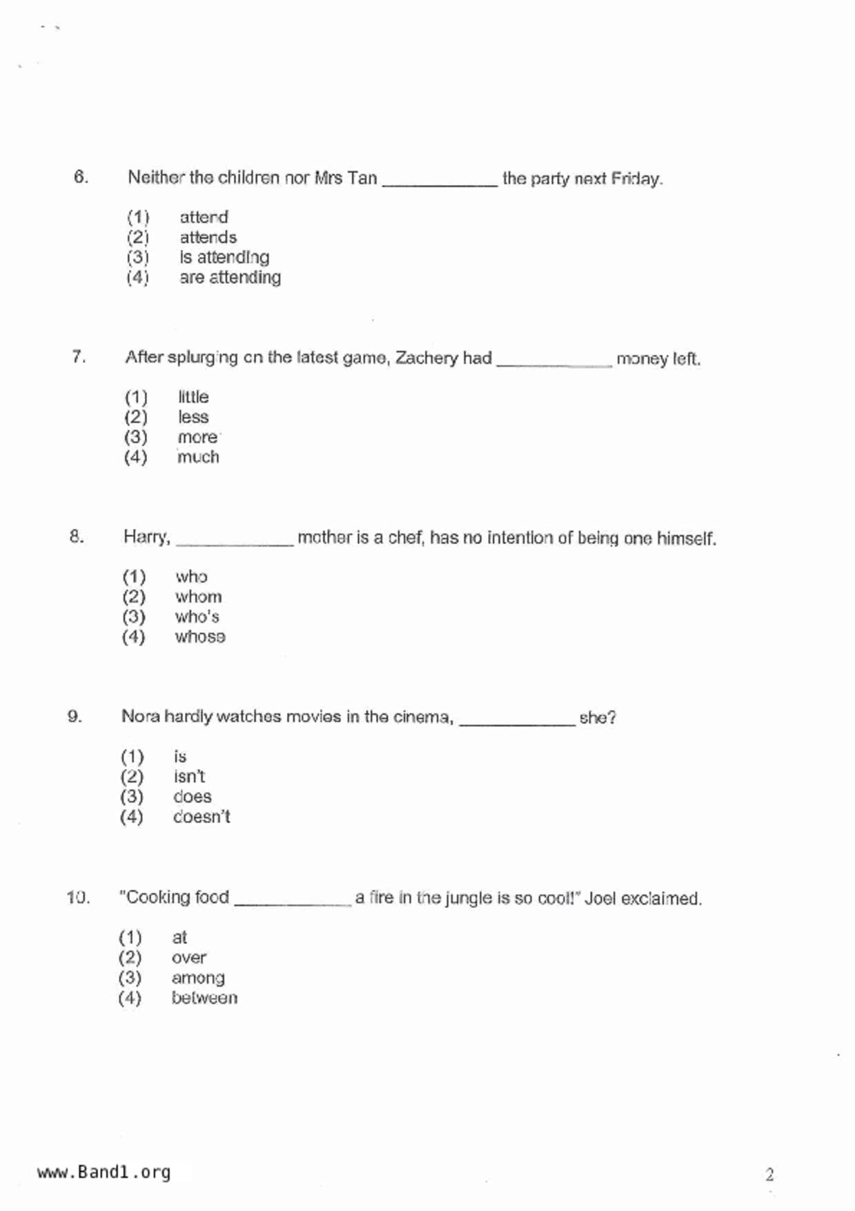 P5English試卷