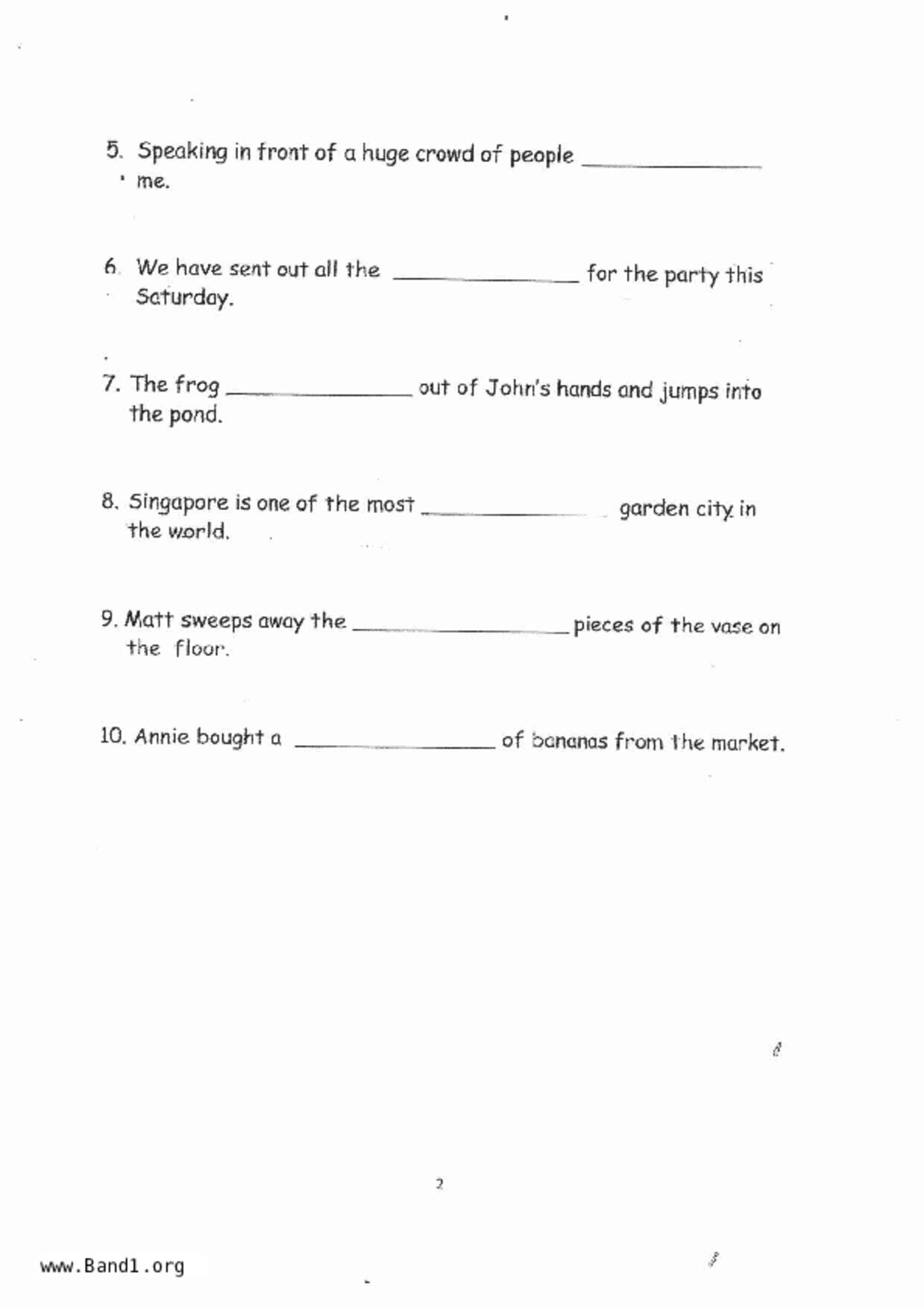 P2English試卷