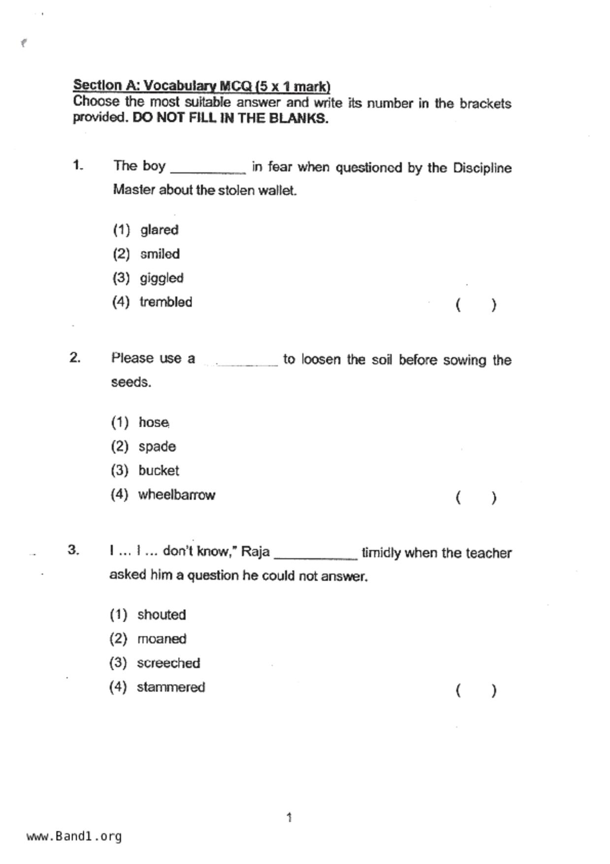 P2English試卷