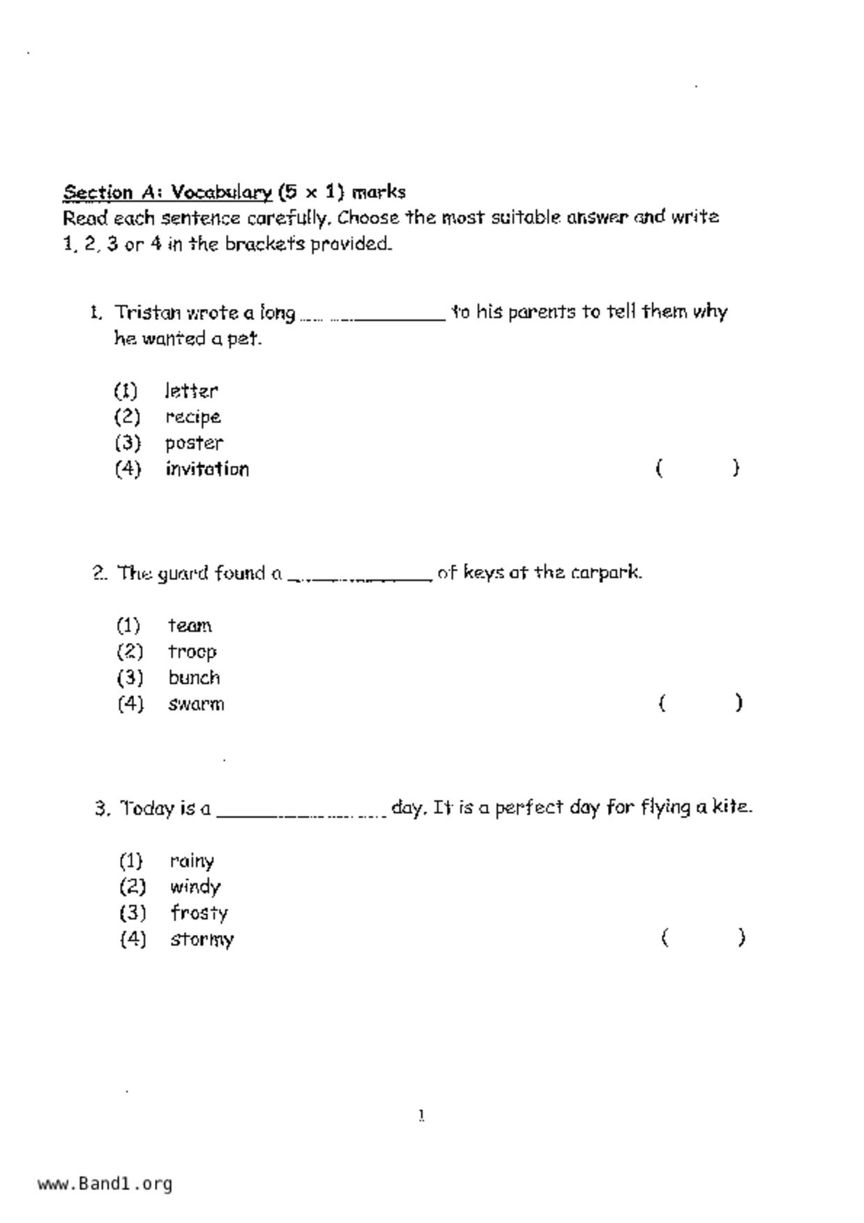 P2English試卷