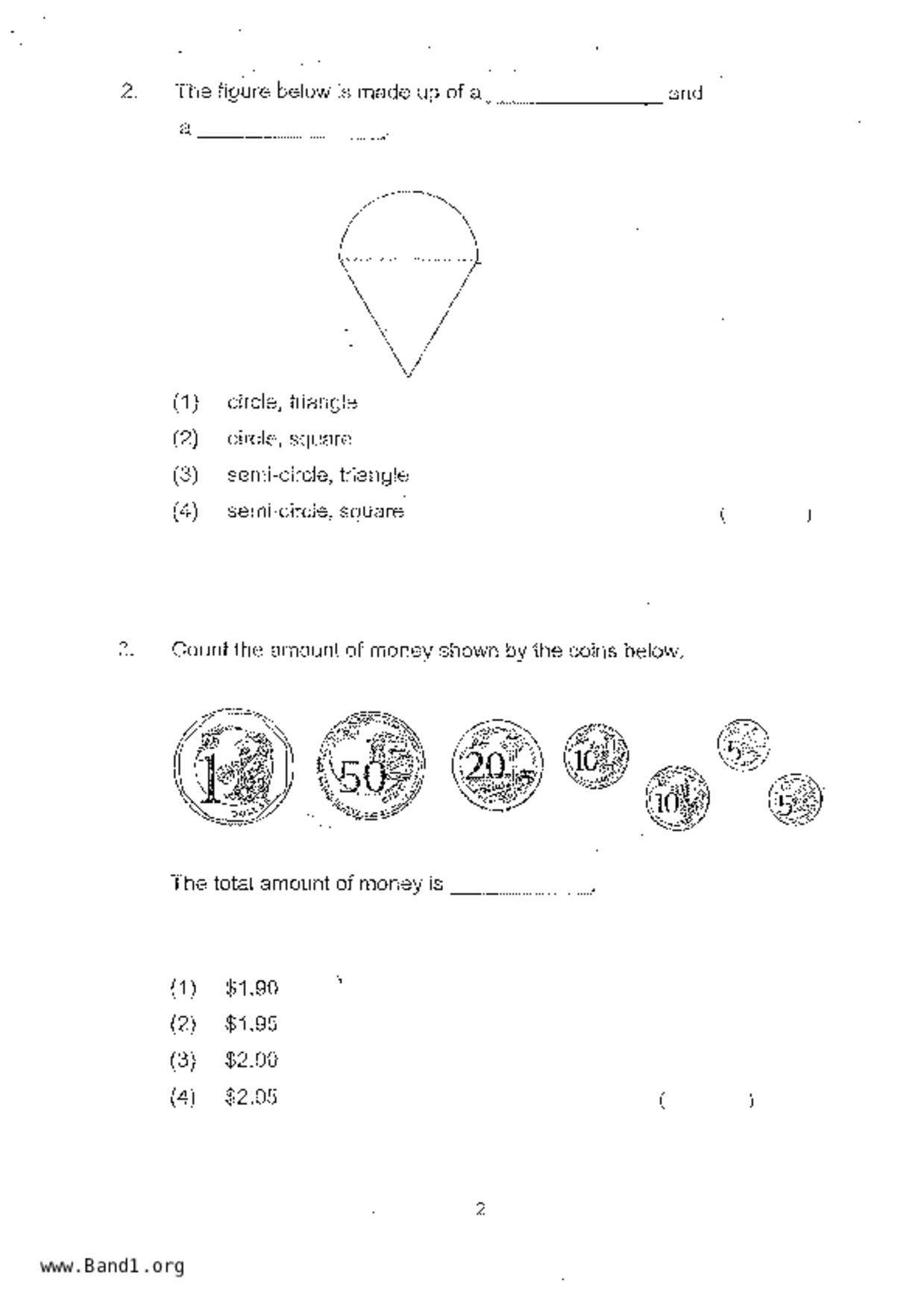P2Maths試卷