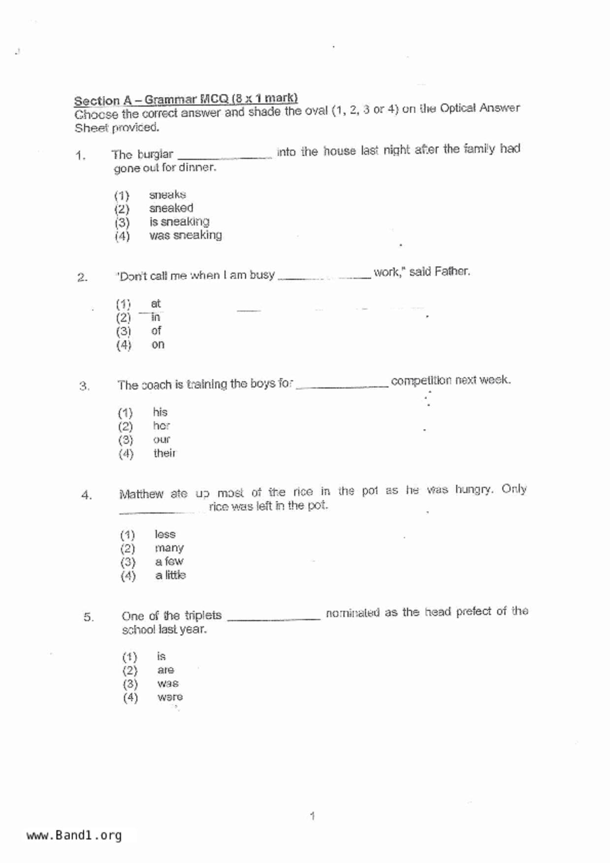 P3English試卷