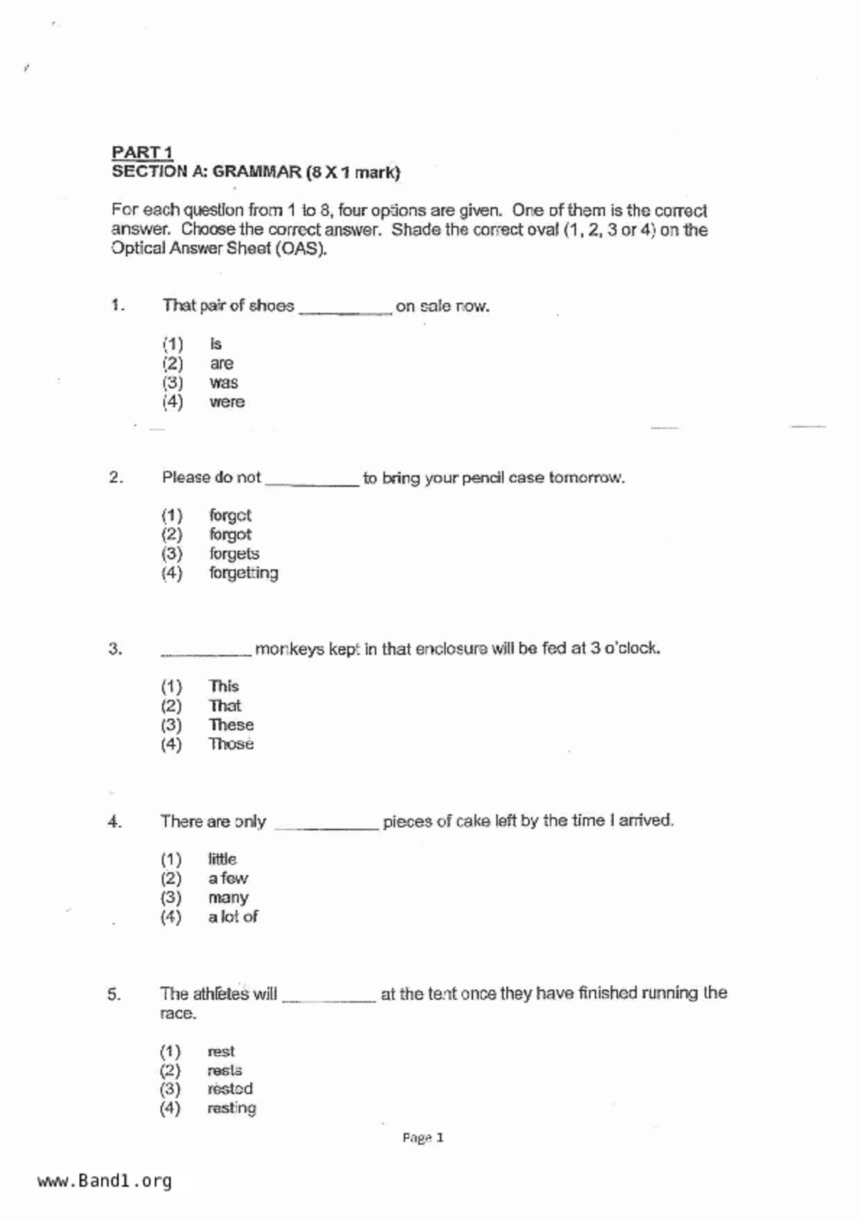 P3English試卷