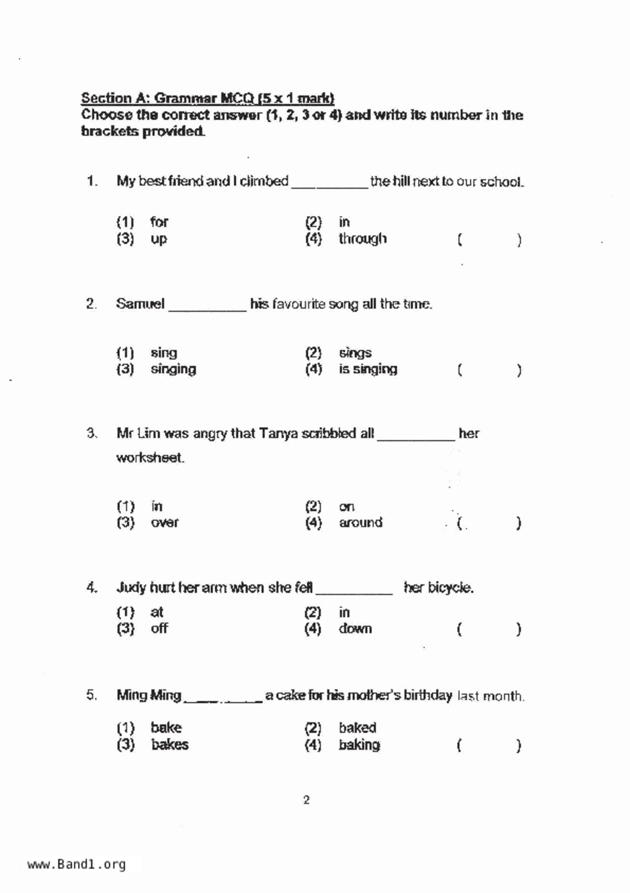 P3English試卷