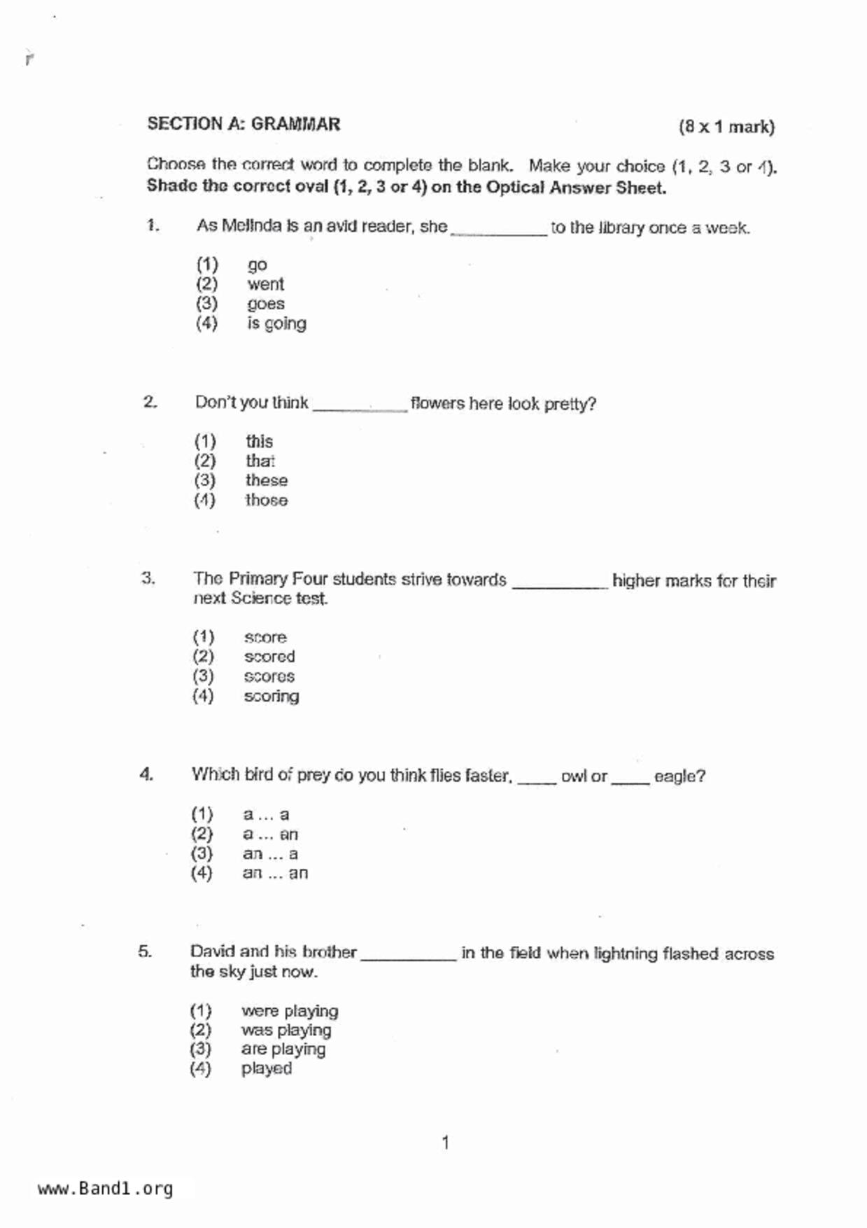 P4English試卷