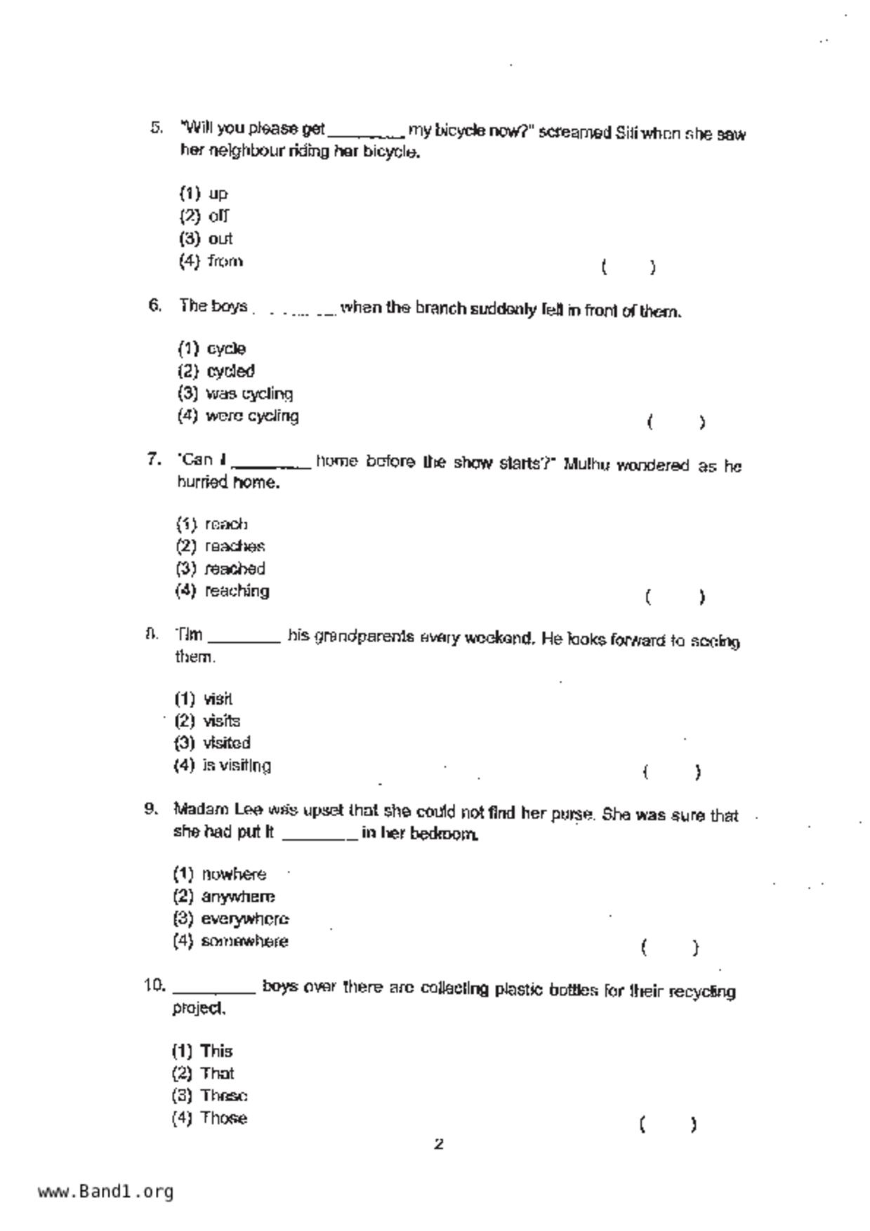 P4English試卷