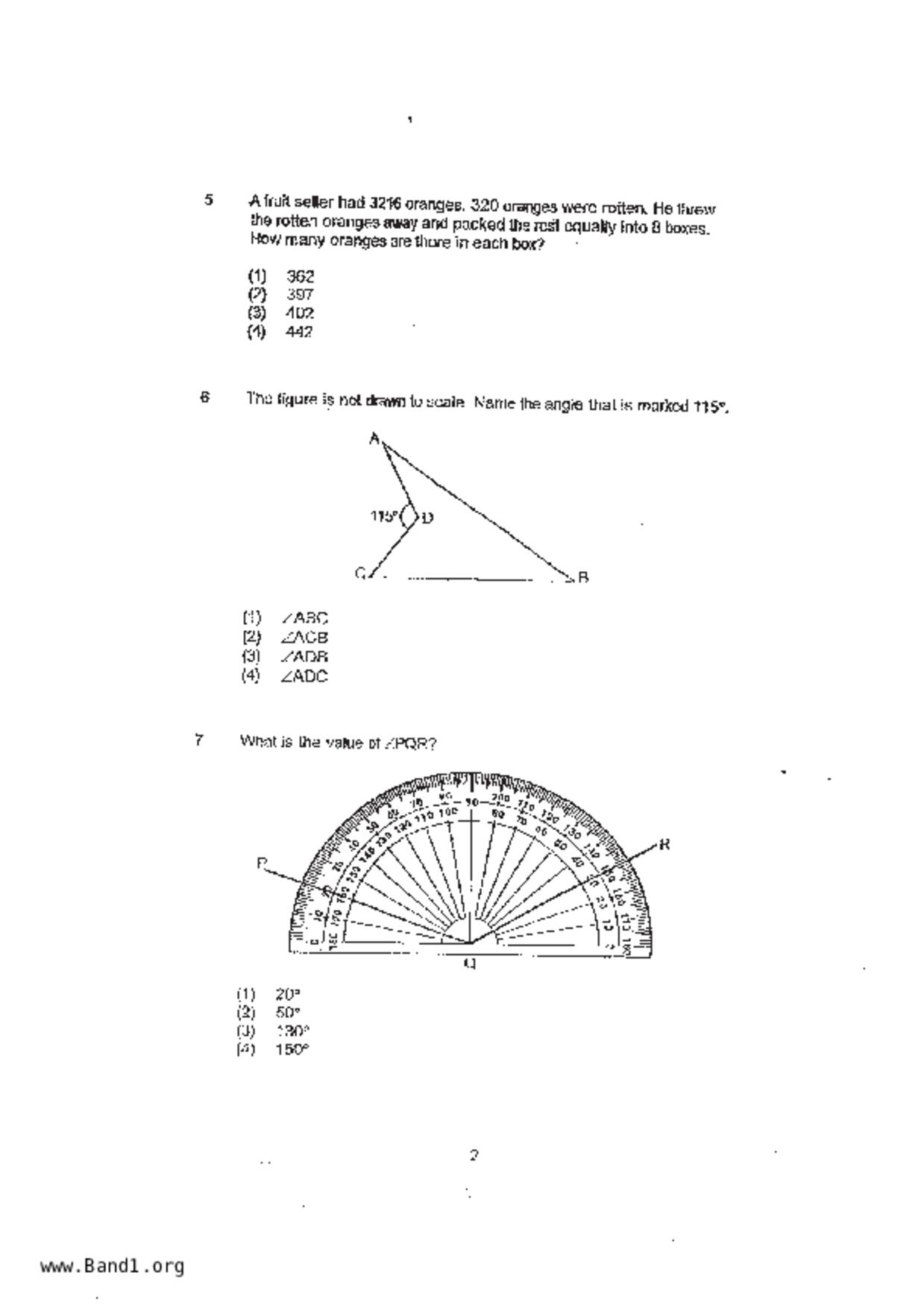 P4Maths試卷