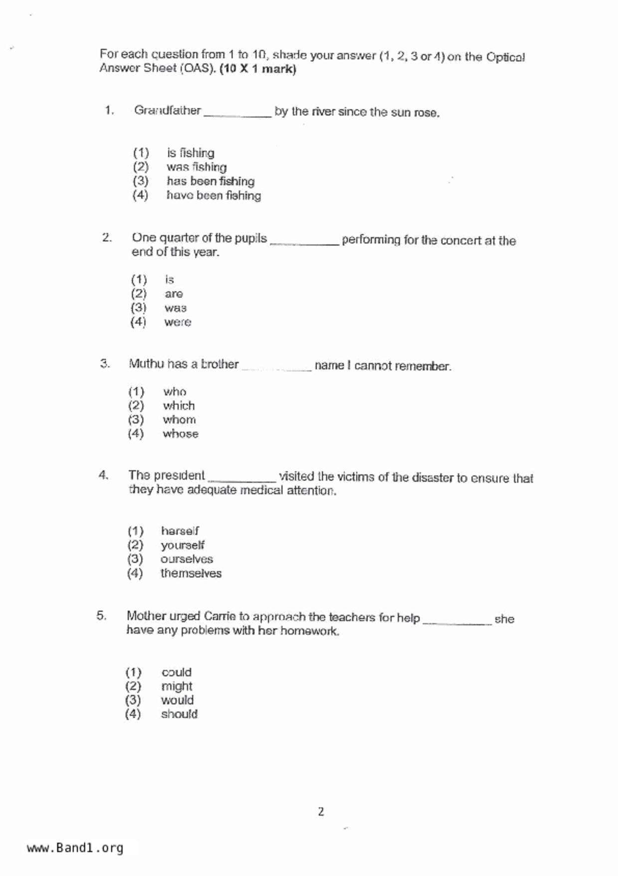 P5English試卷