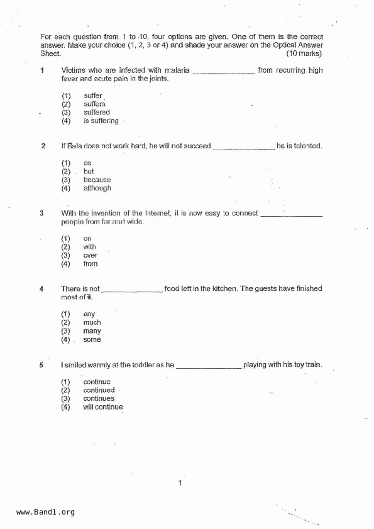 P5English試卷