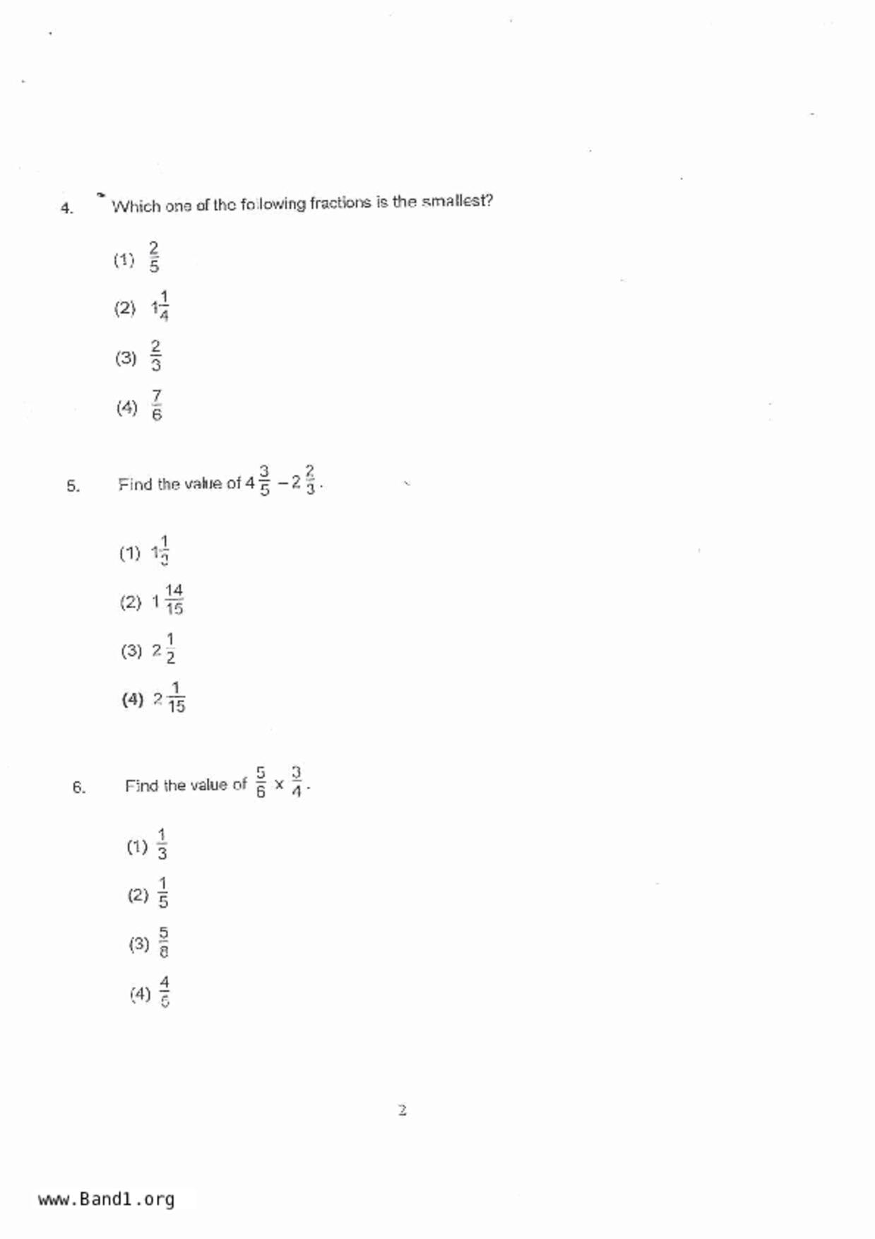 P5Maths試卷