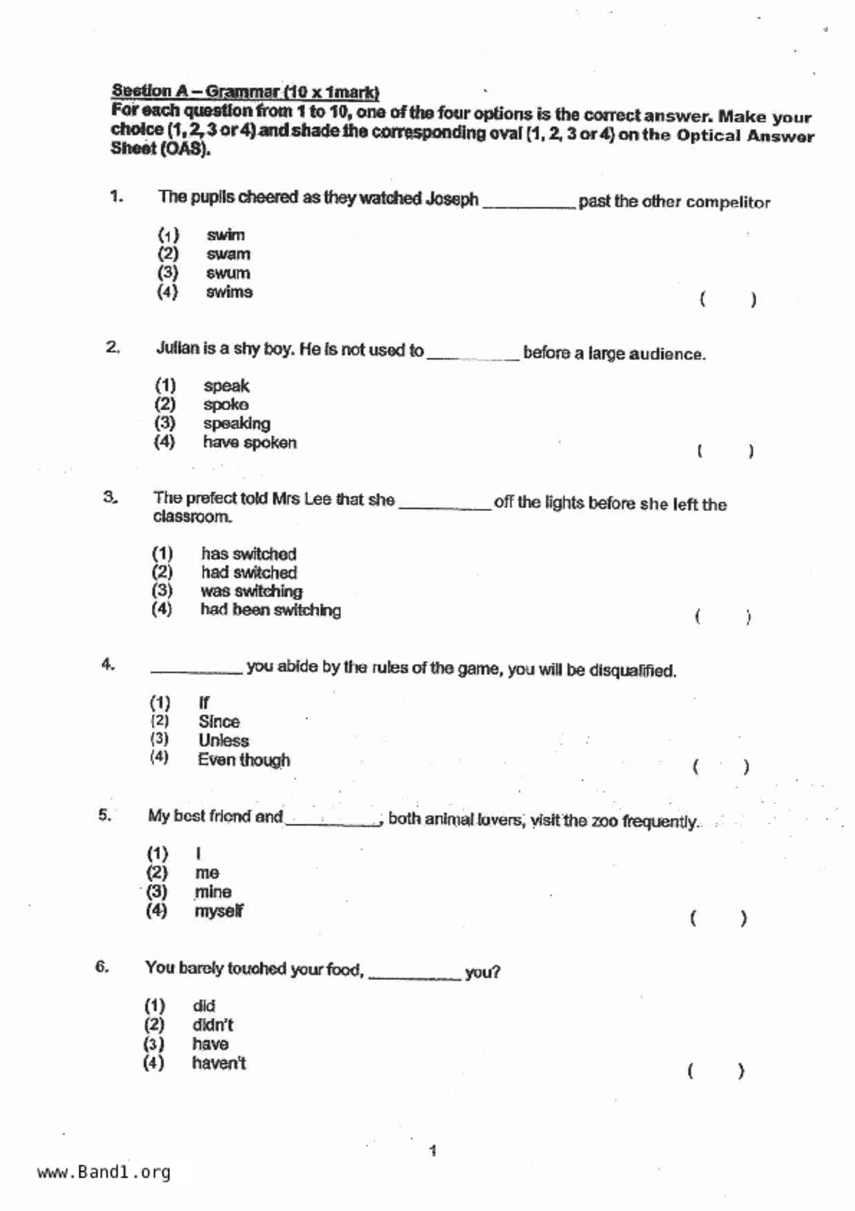 P6English試卷
