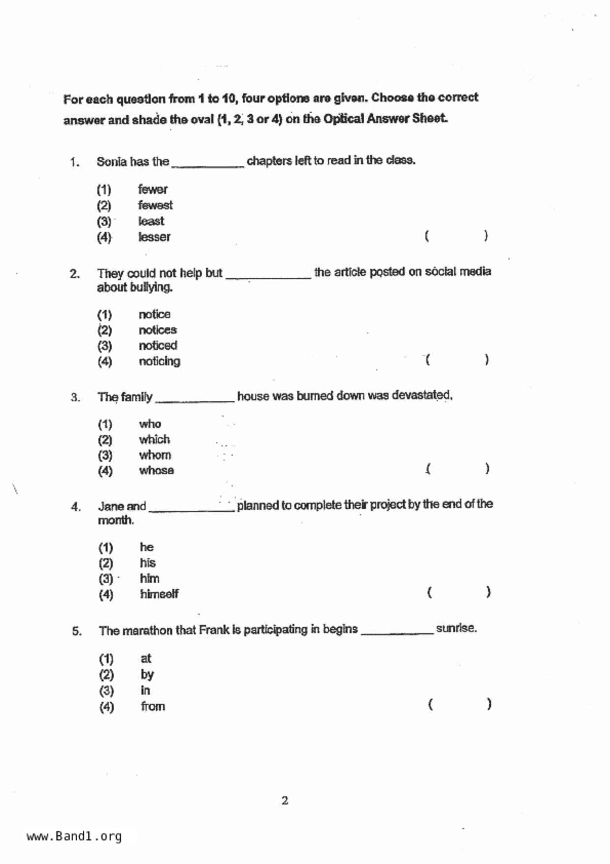 P6English試卷