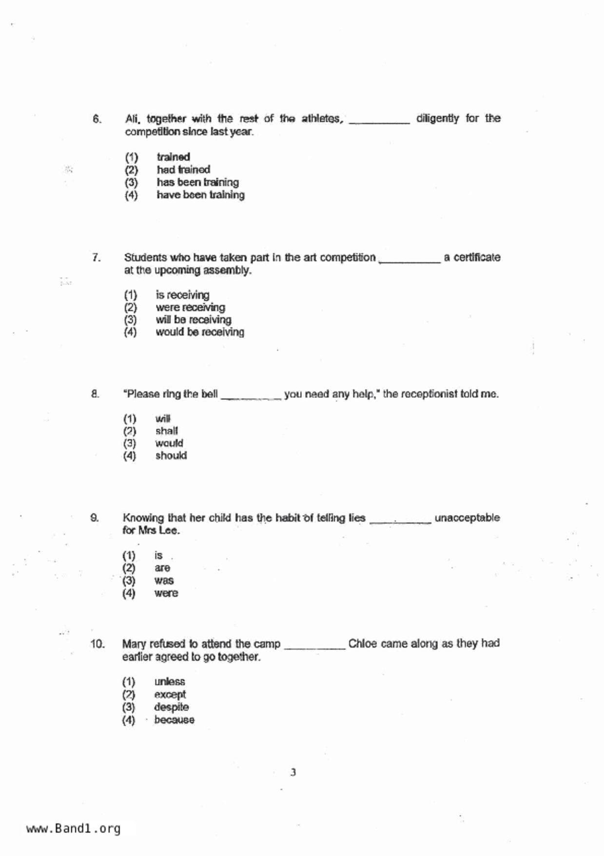 P6English試卷