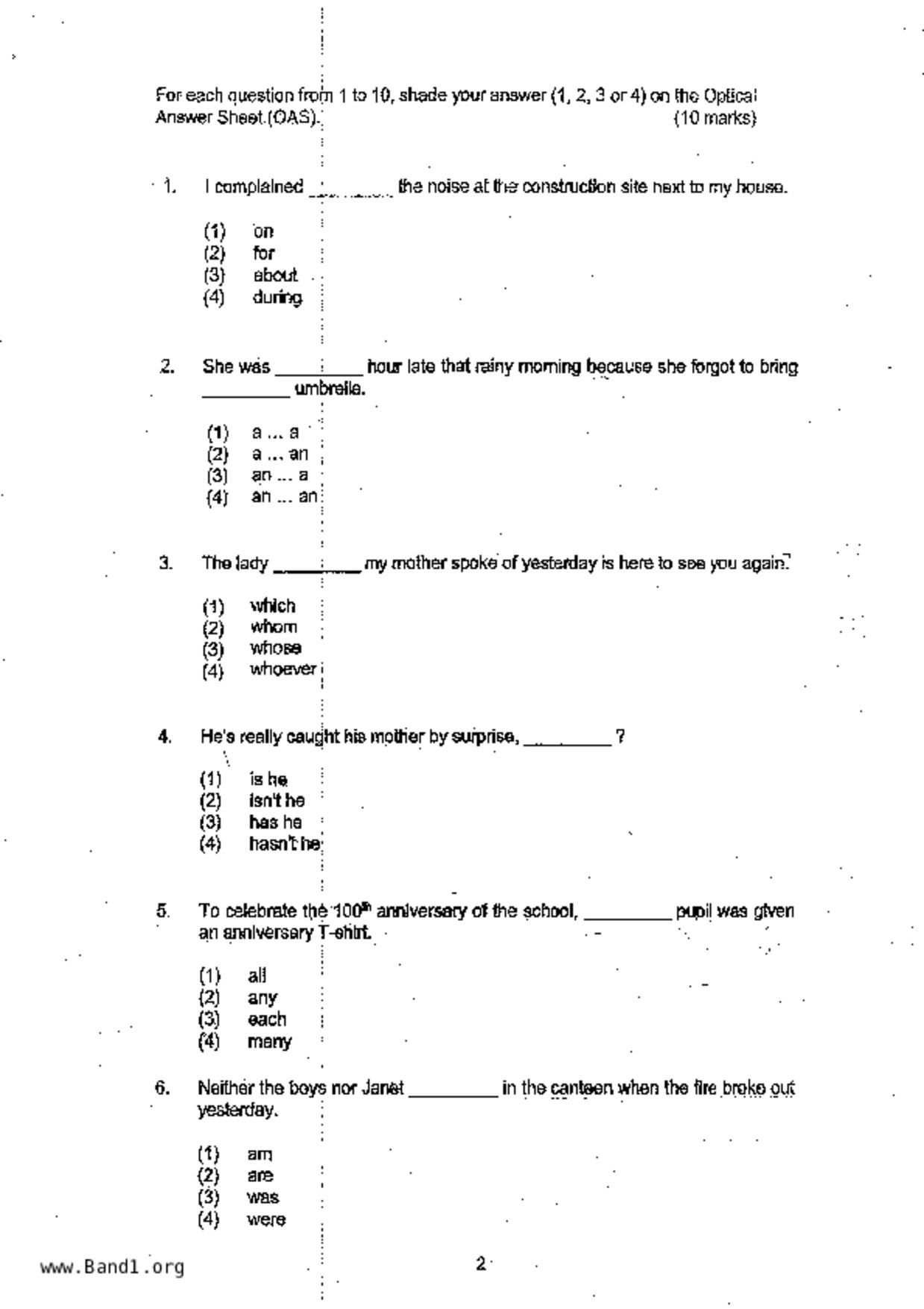 P6English試卷