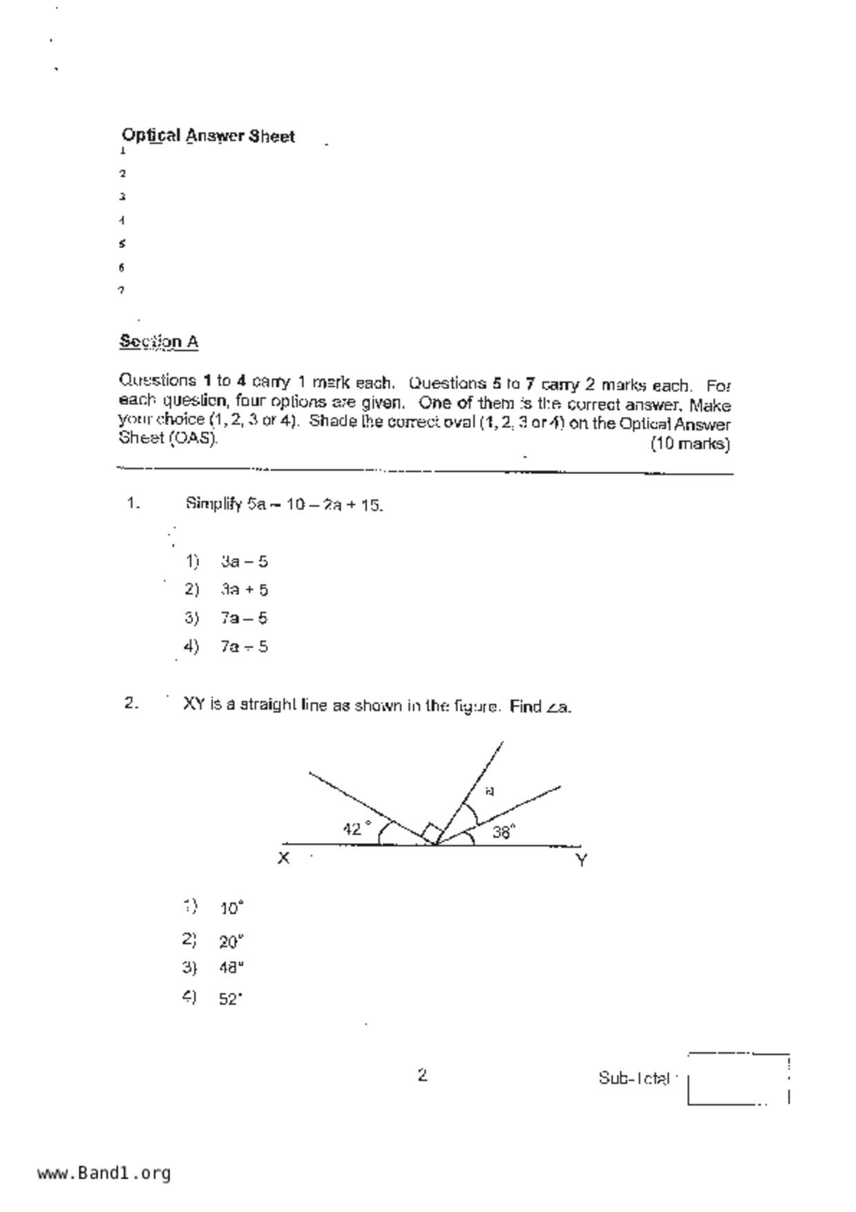 P6Maths試卷