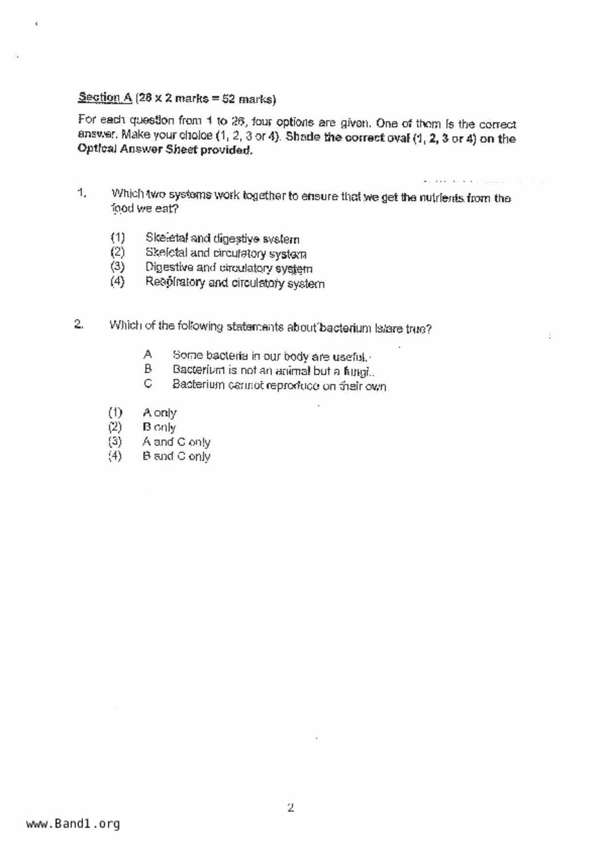 P6Science試卷