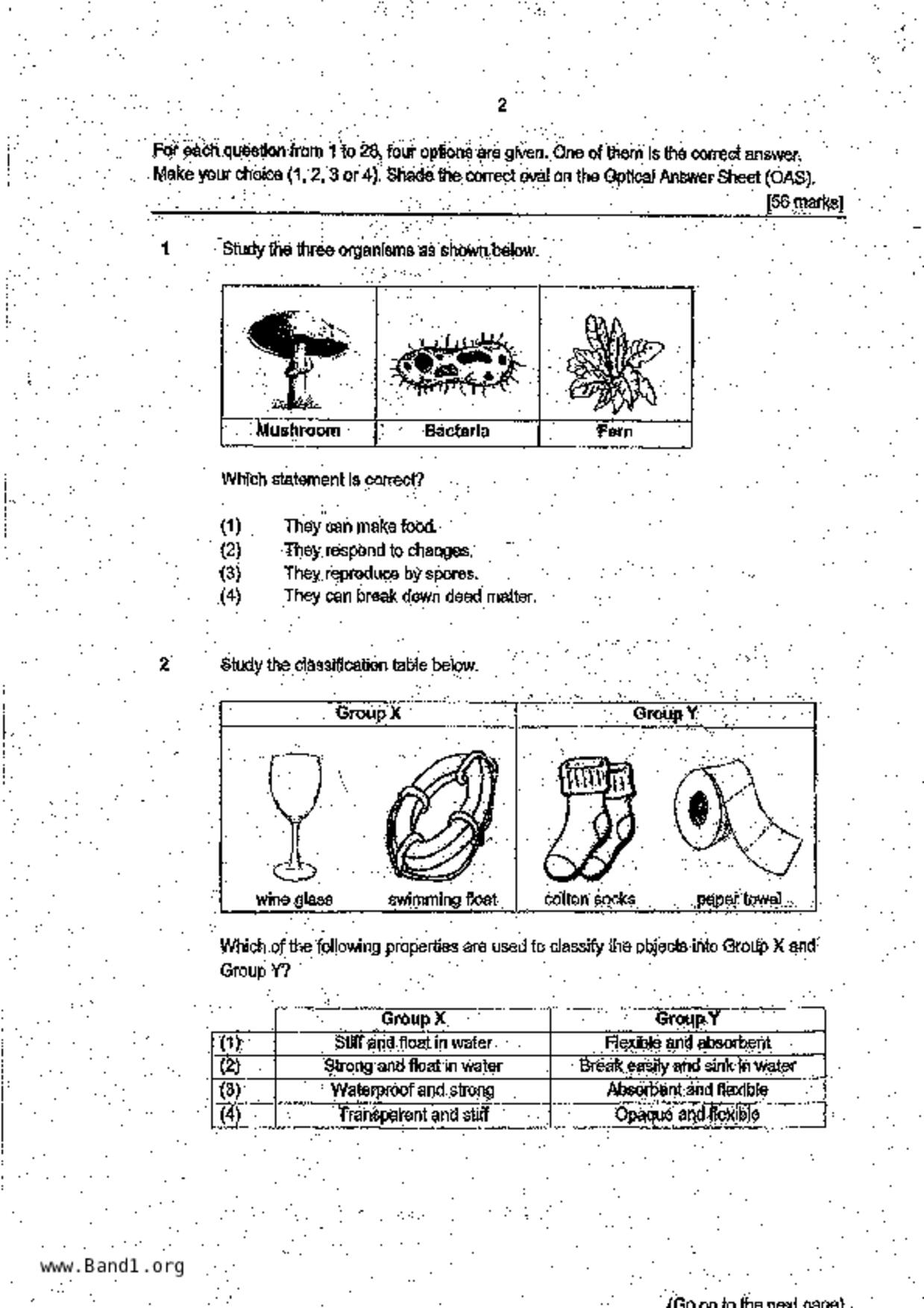 P6Science試卷