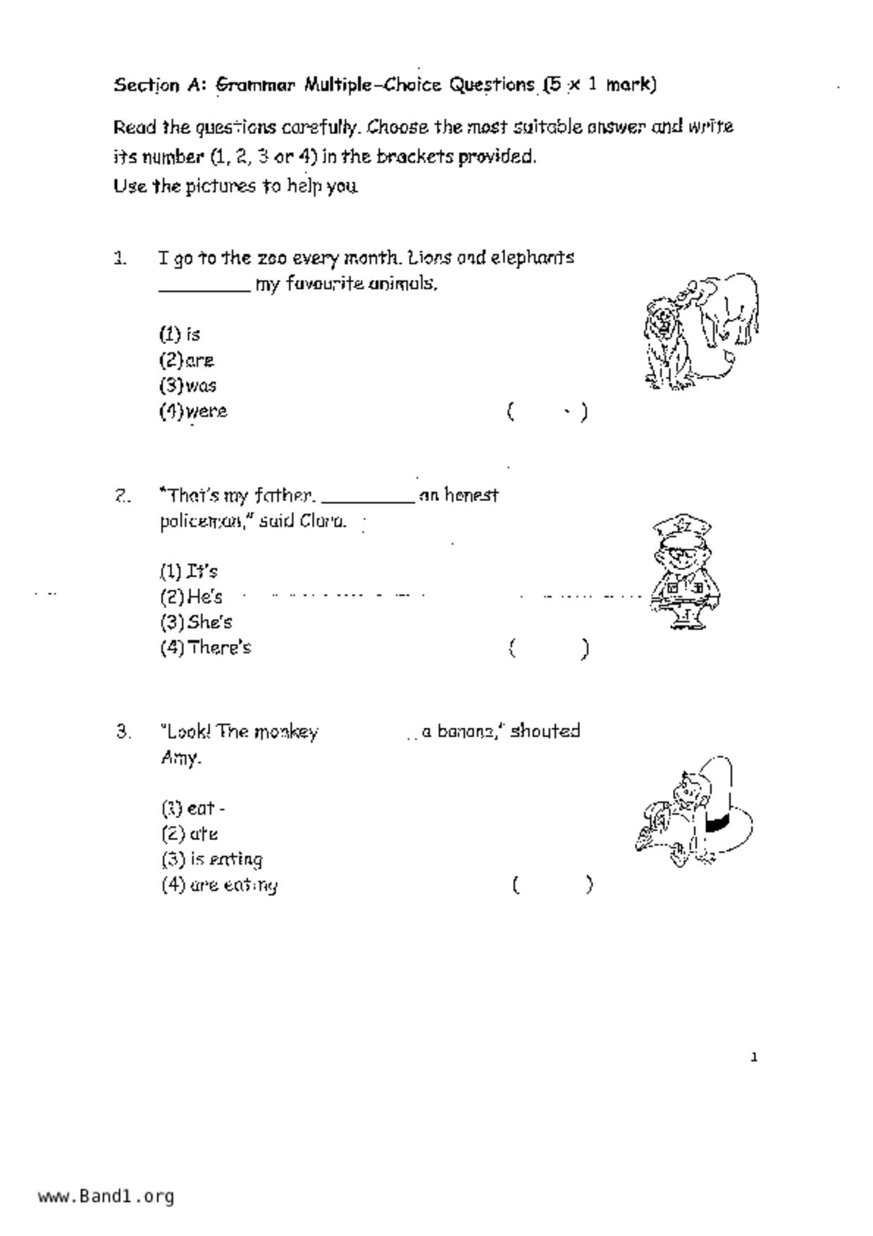 P1English試卷