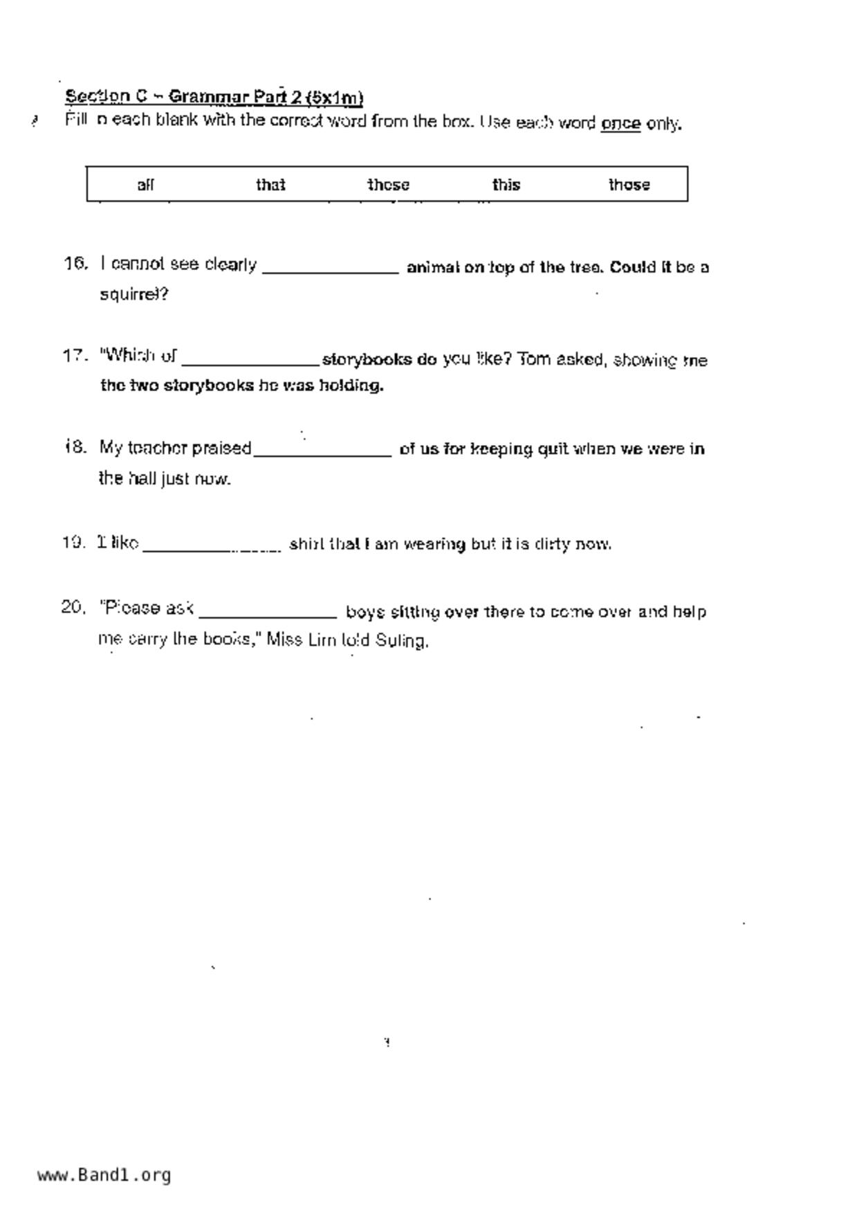 P1English試卷