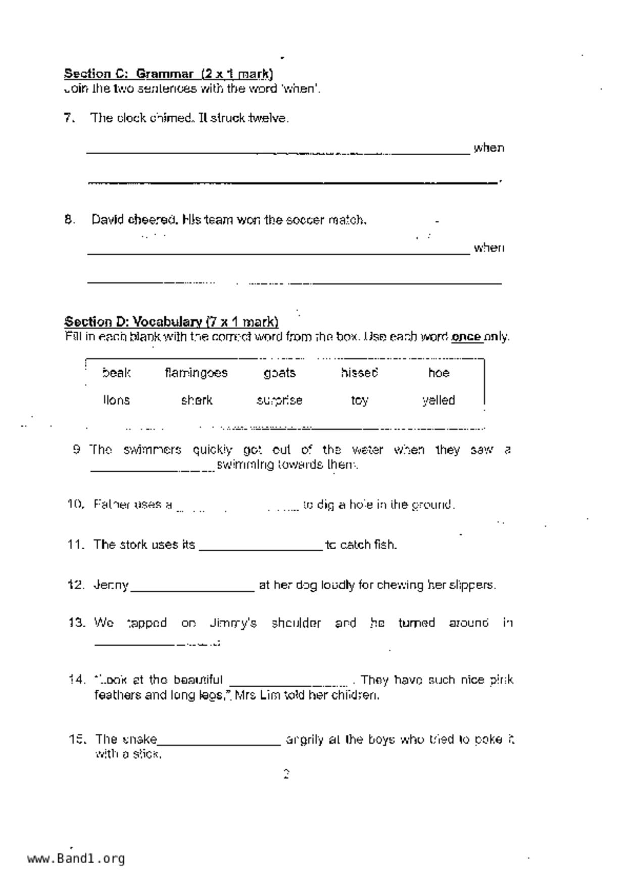 P1English試卷
