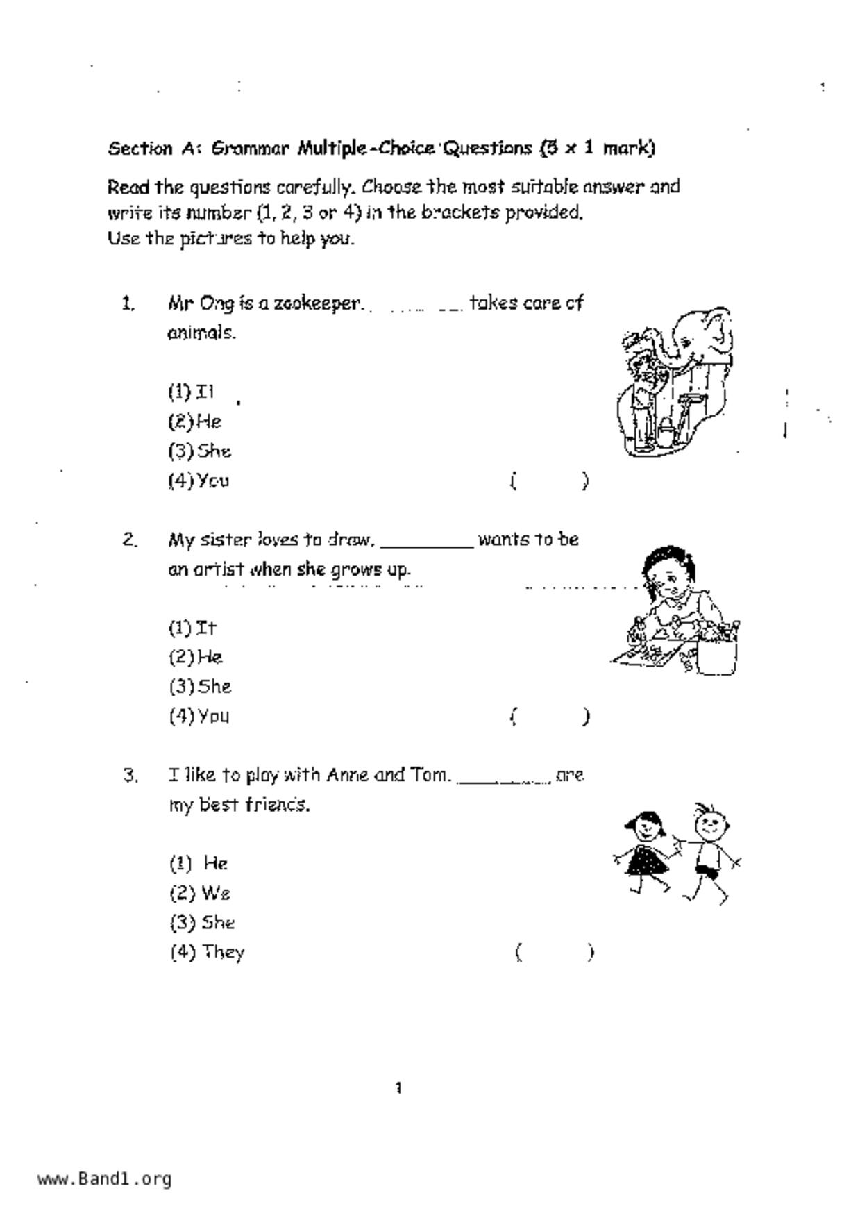 P1English試卷