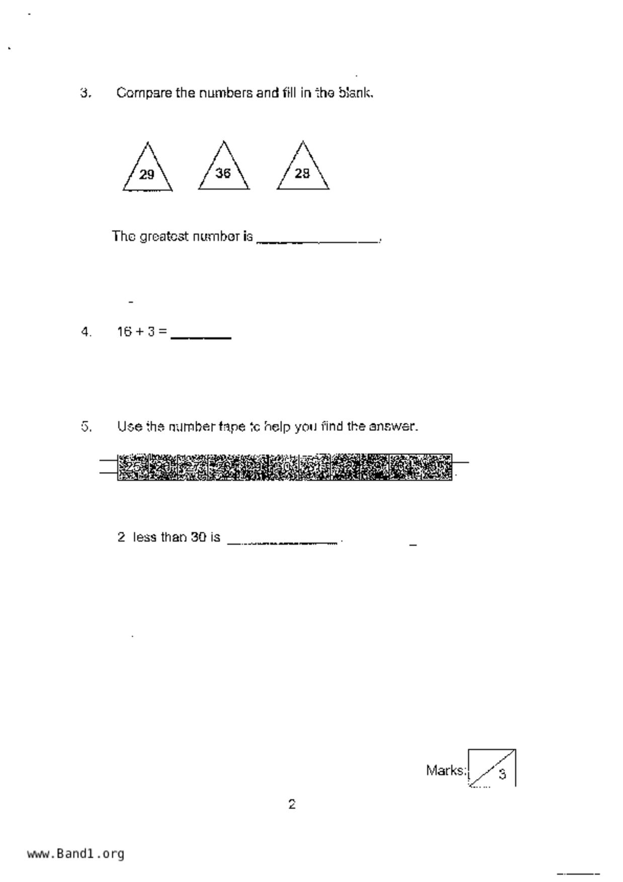 P1Maths試卷