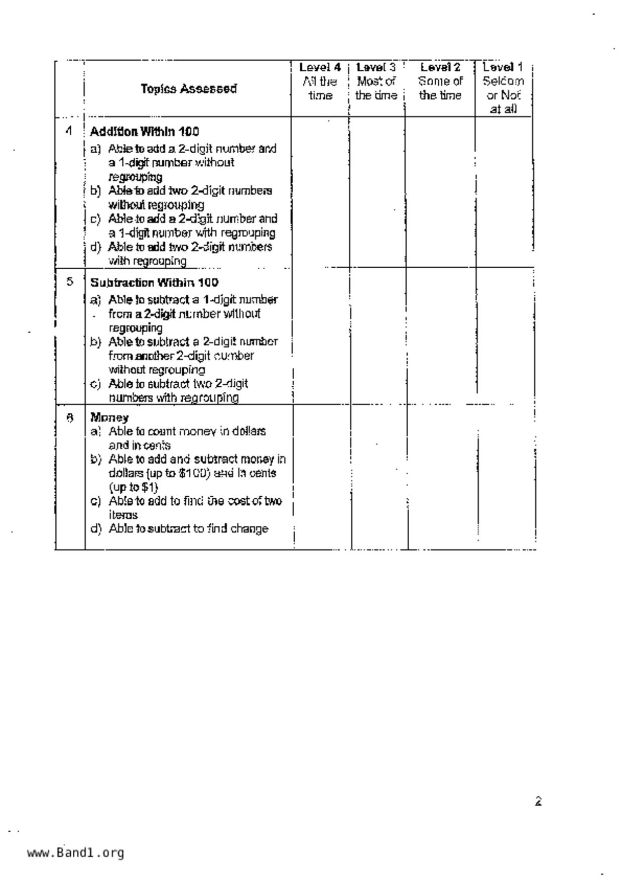 P1Maths試卷