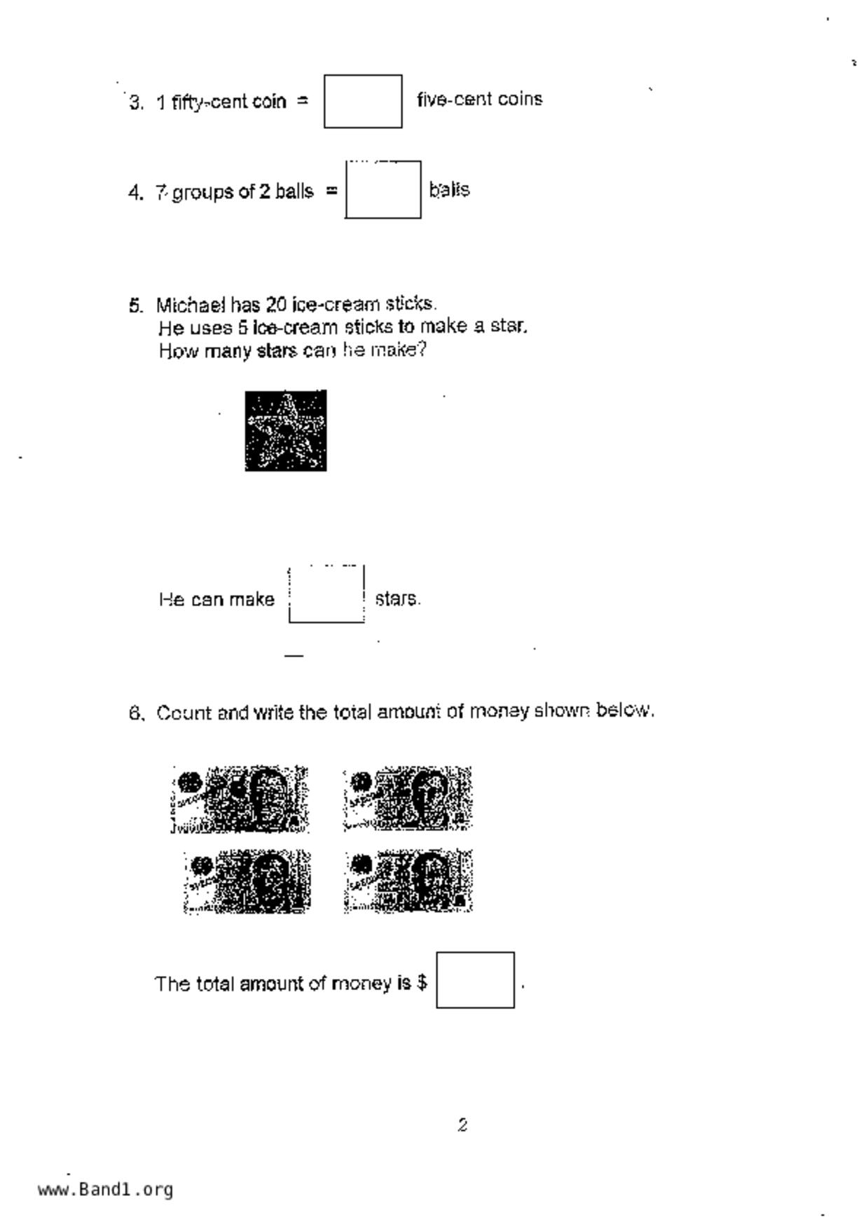 P1Maths試卷