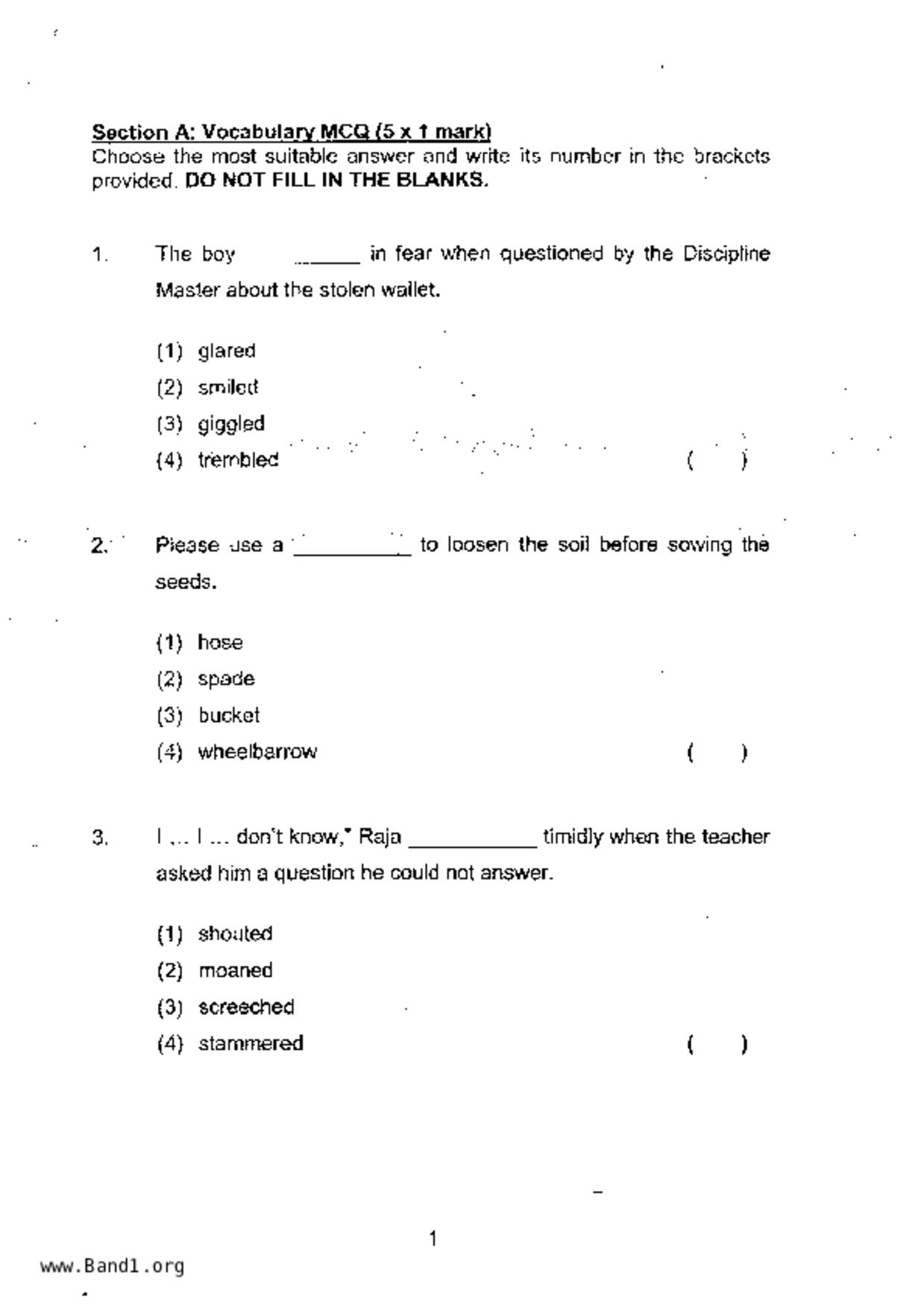 P2English試卷