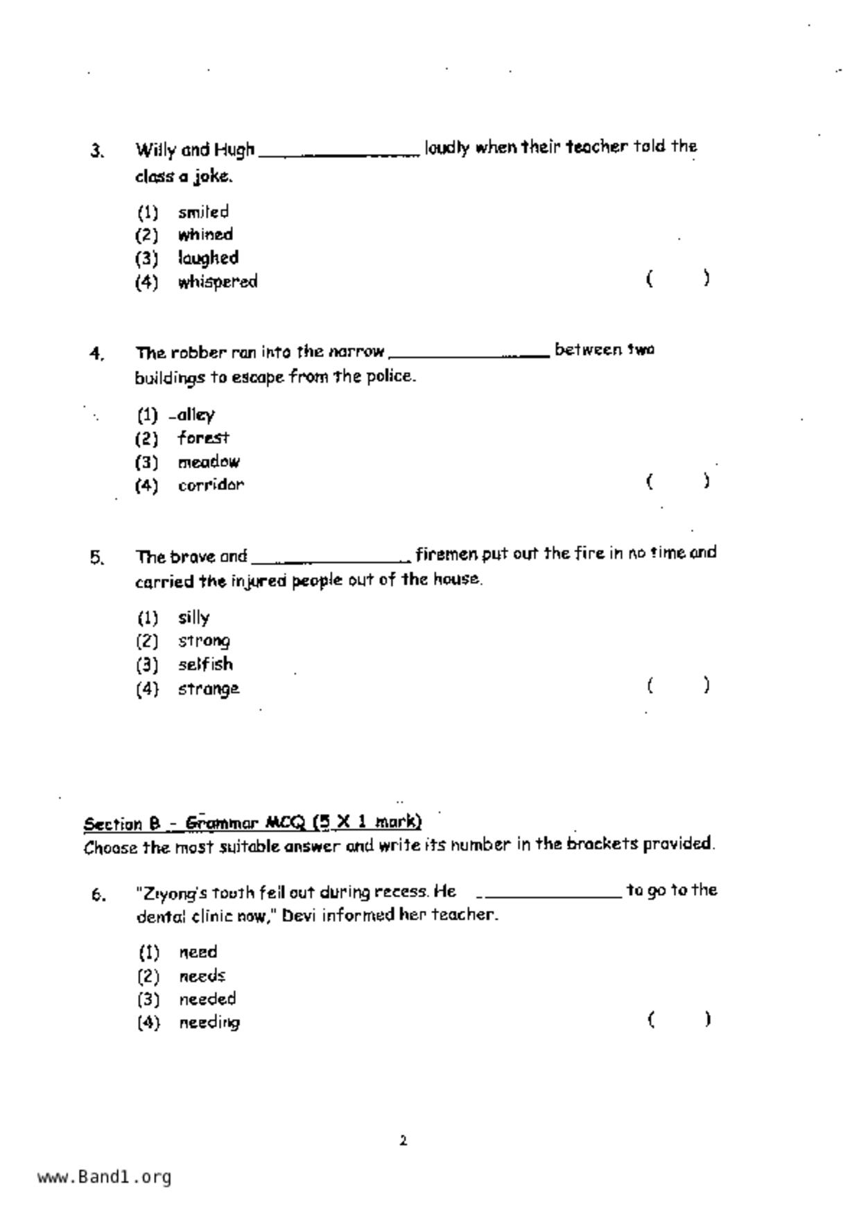 P2English試卷