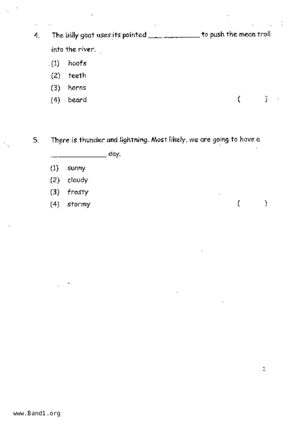 P2English試卷