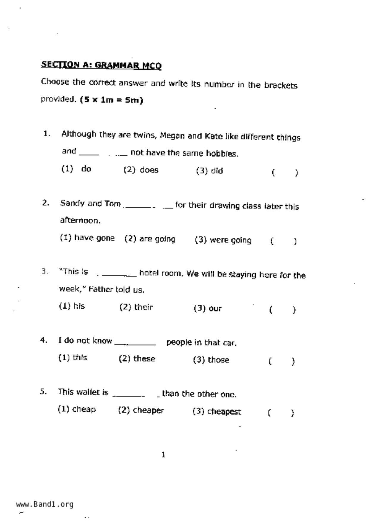 P2English試卷