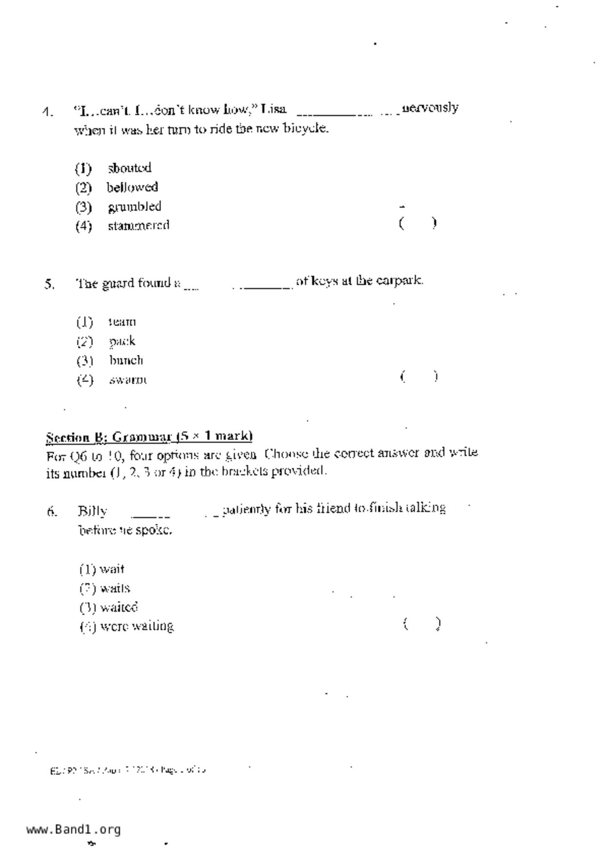P2English試卷