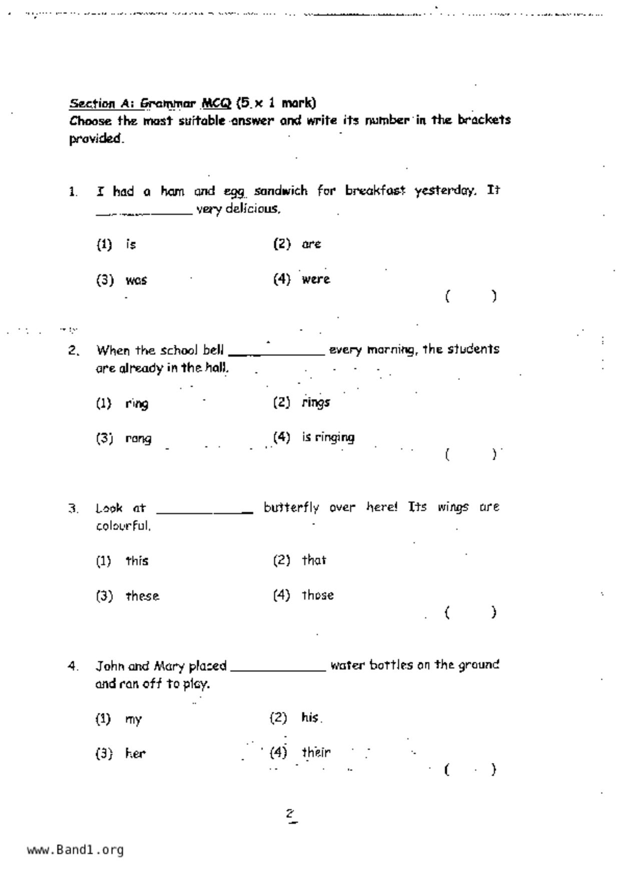 P2English試卷