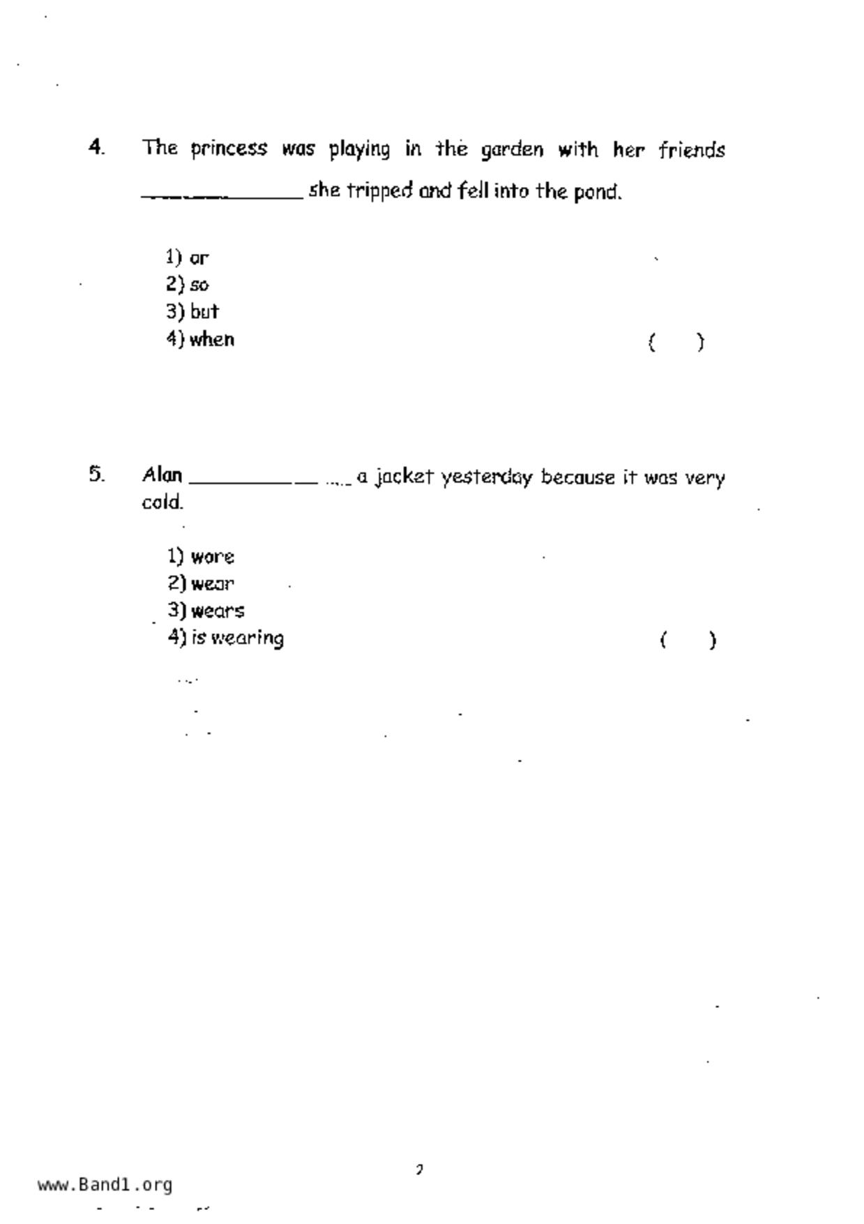 P2English試卷