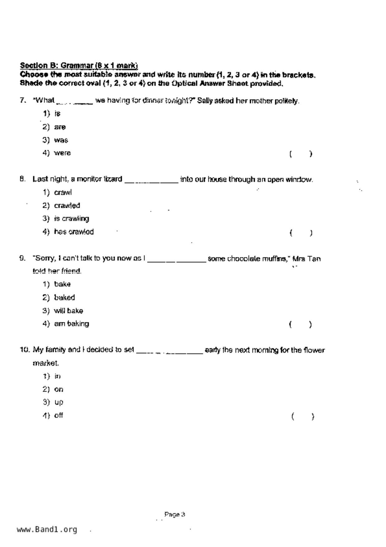 P3English試卷