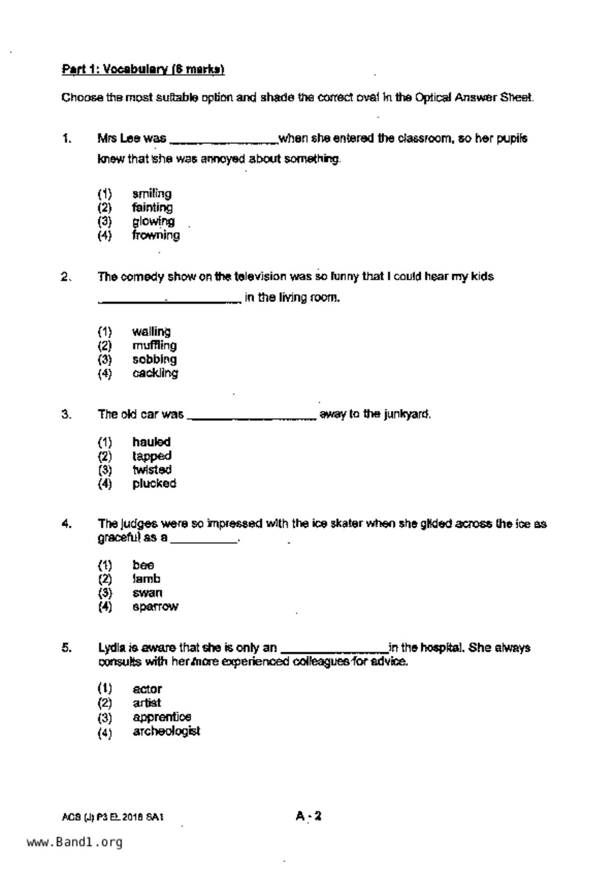 P3English試卷
