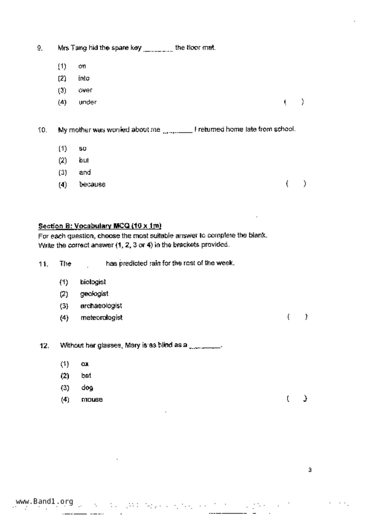 P3English試卷