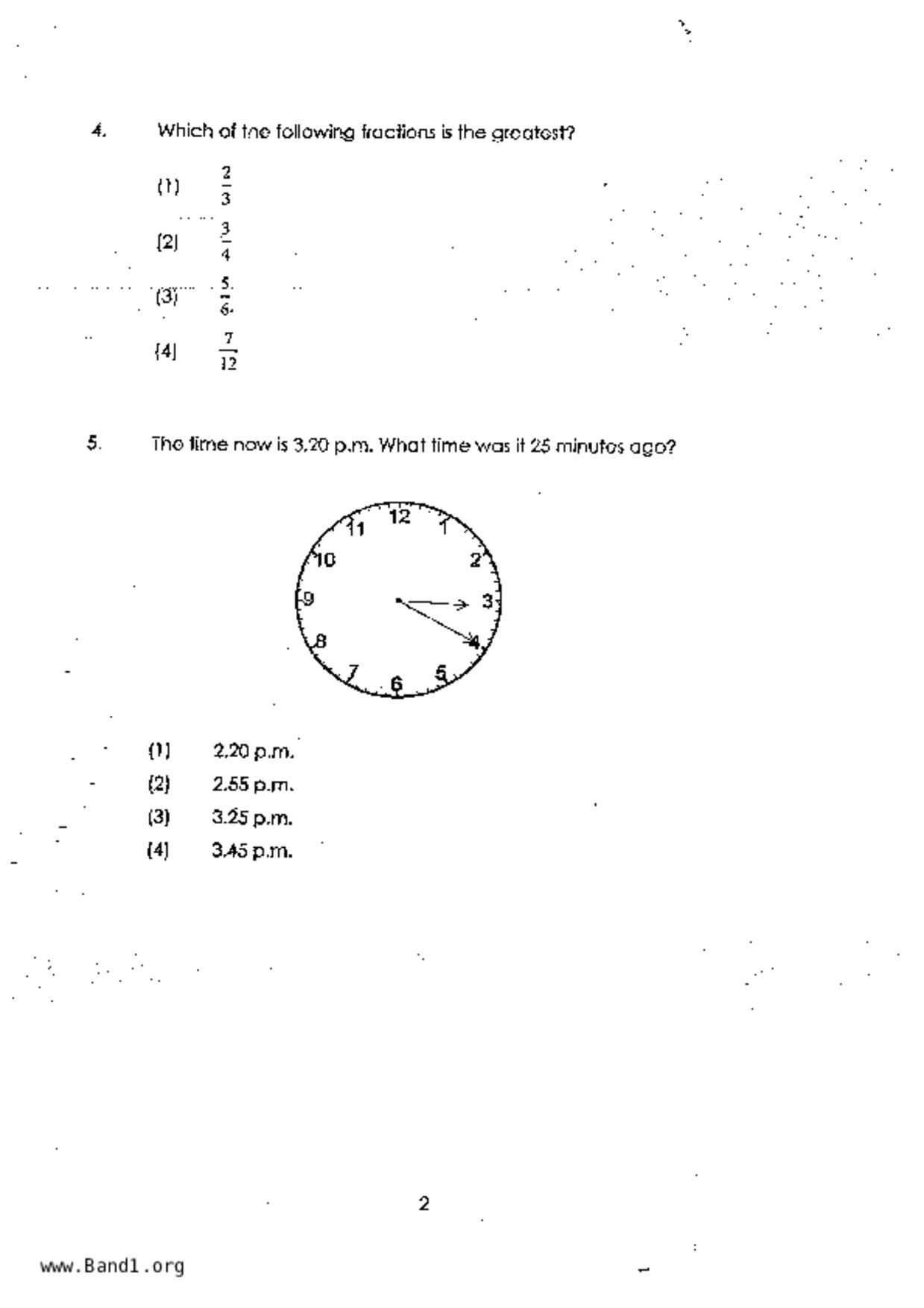 P3Maths試卷