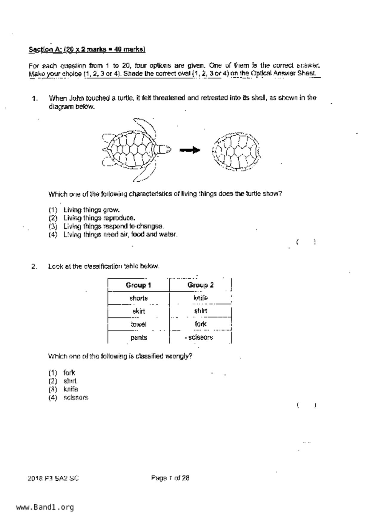 P3Science試卷