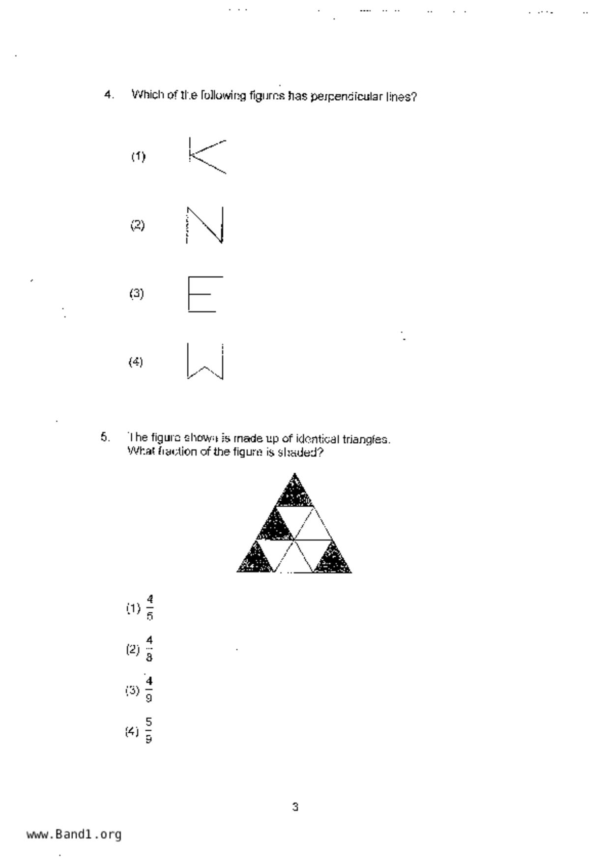 P4Maths試卷