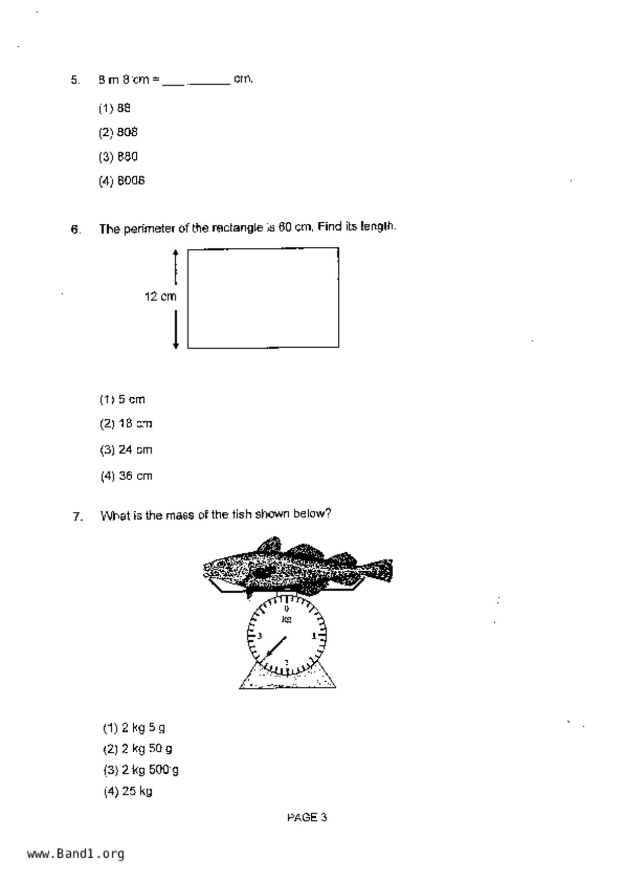 P4Maths試卷