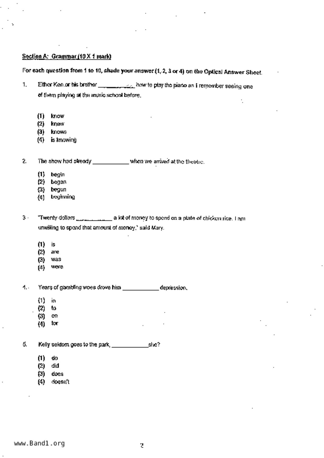 P6English試卷
