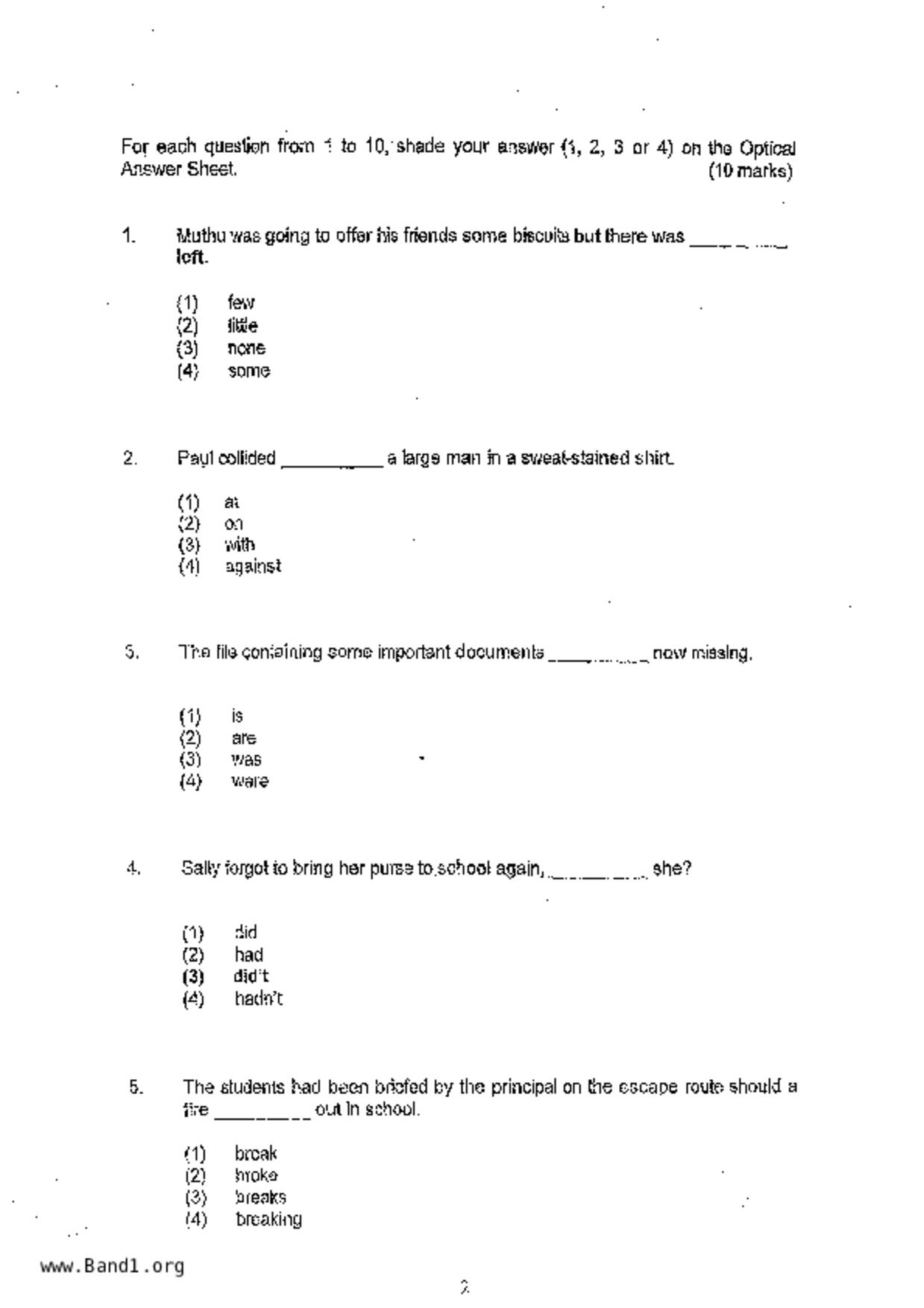 P6English試卷