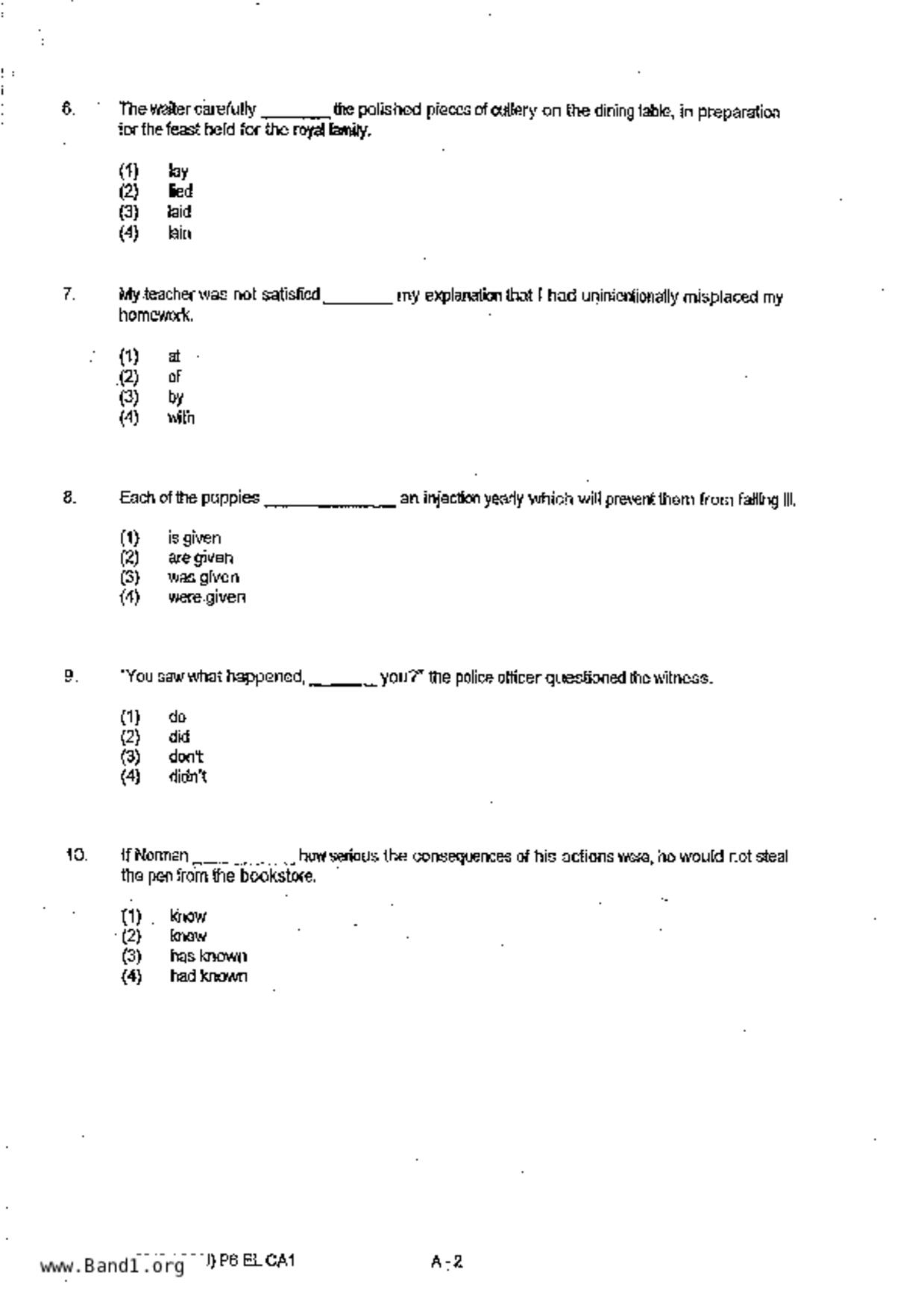 P6English試卷
