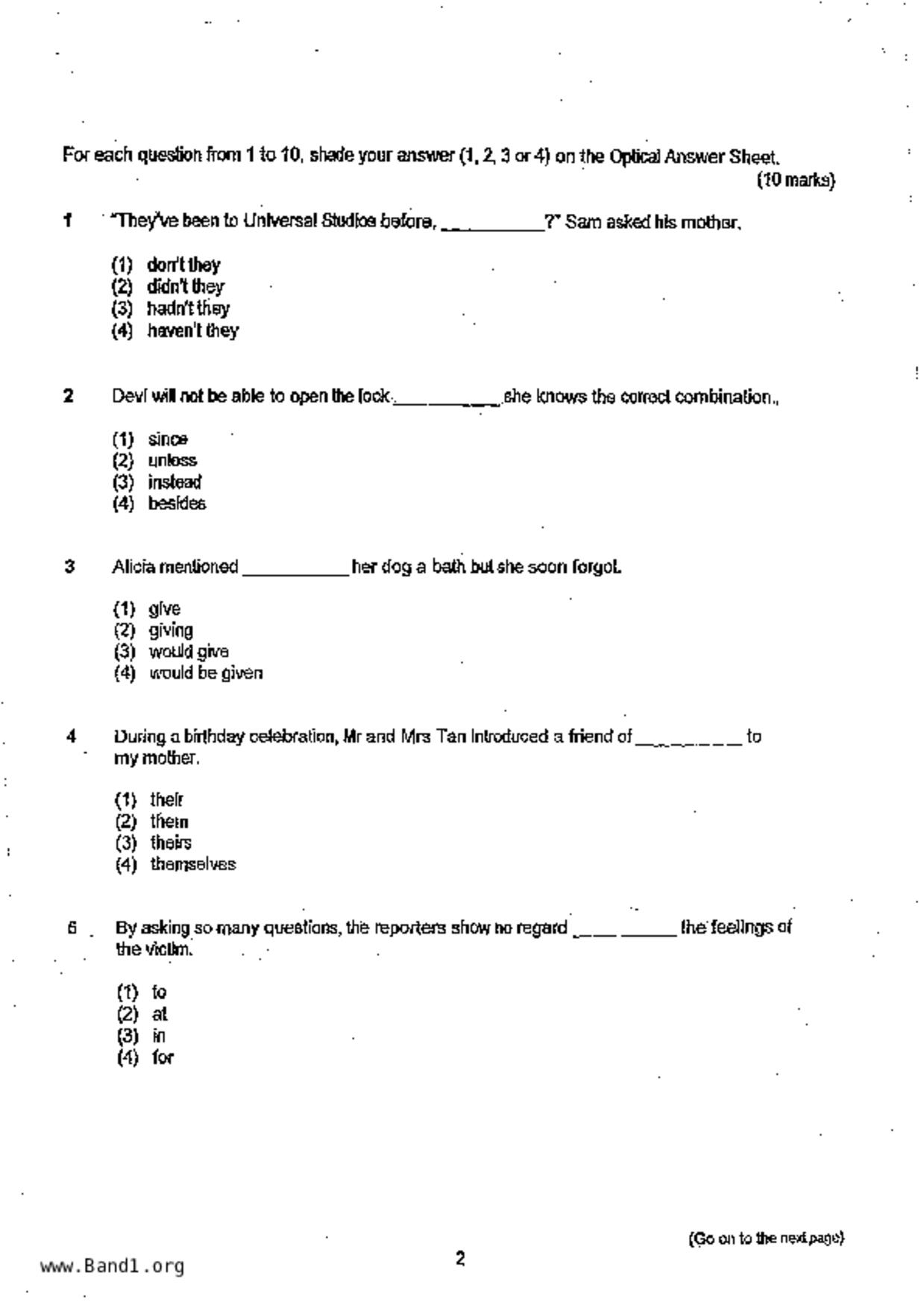 P6English試卷