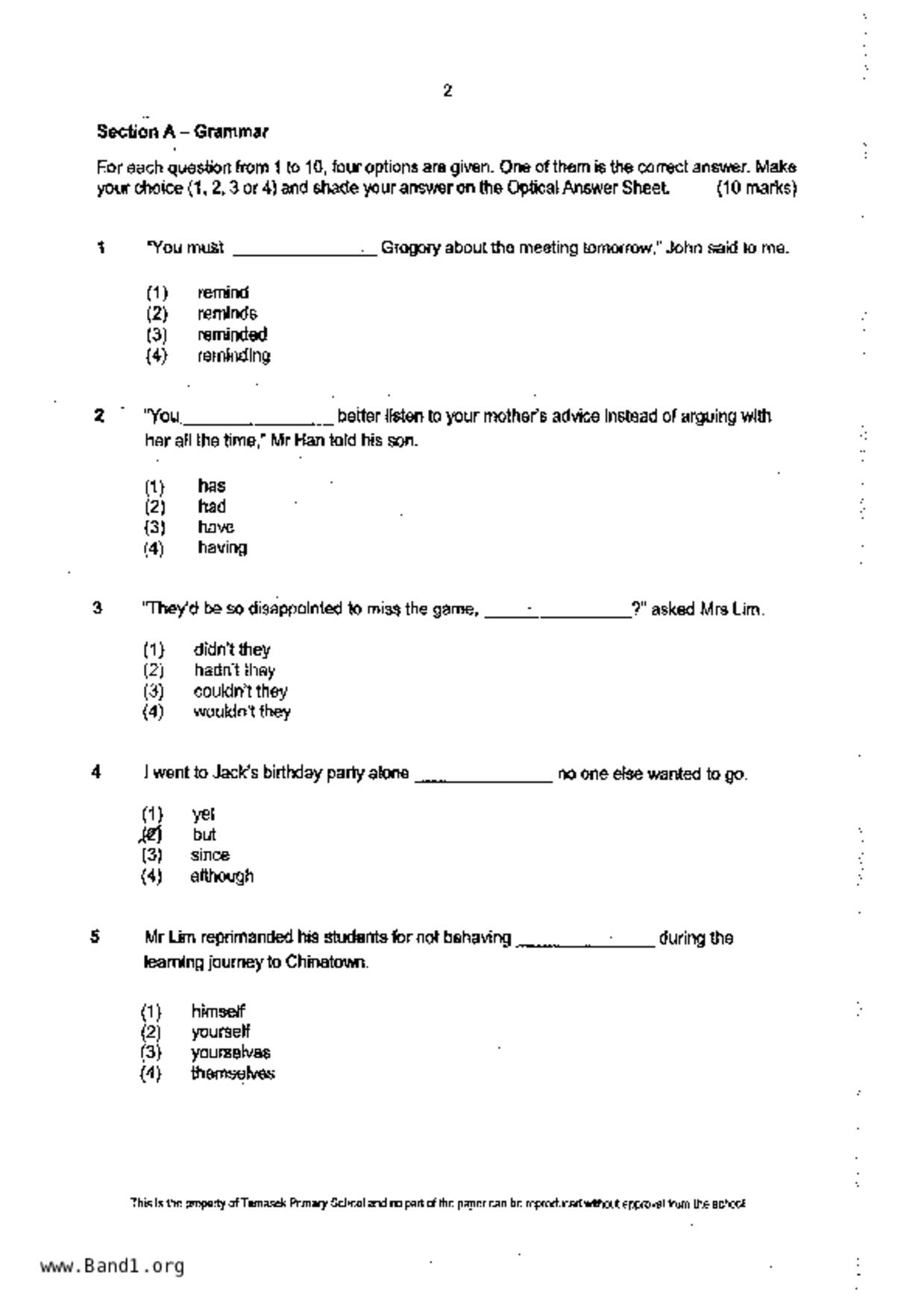 P6English試卷