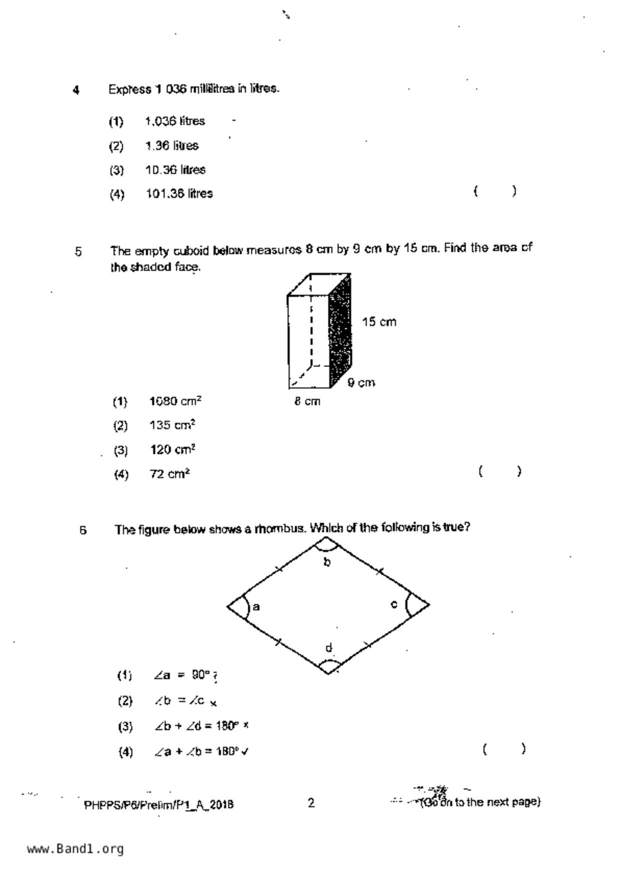 P6Maths試卷