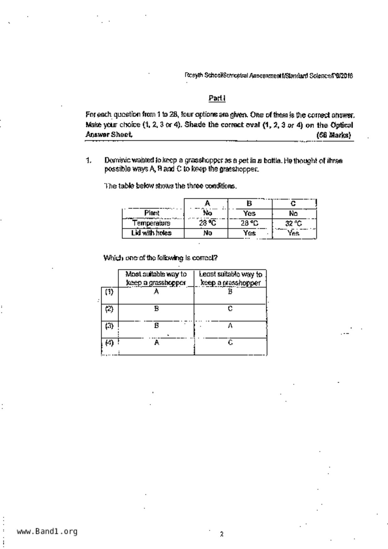 P6Science試卷